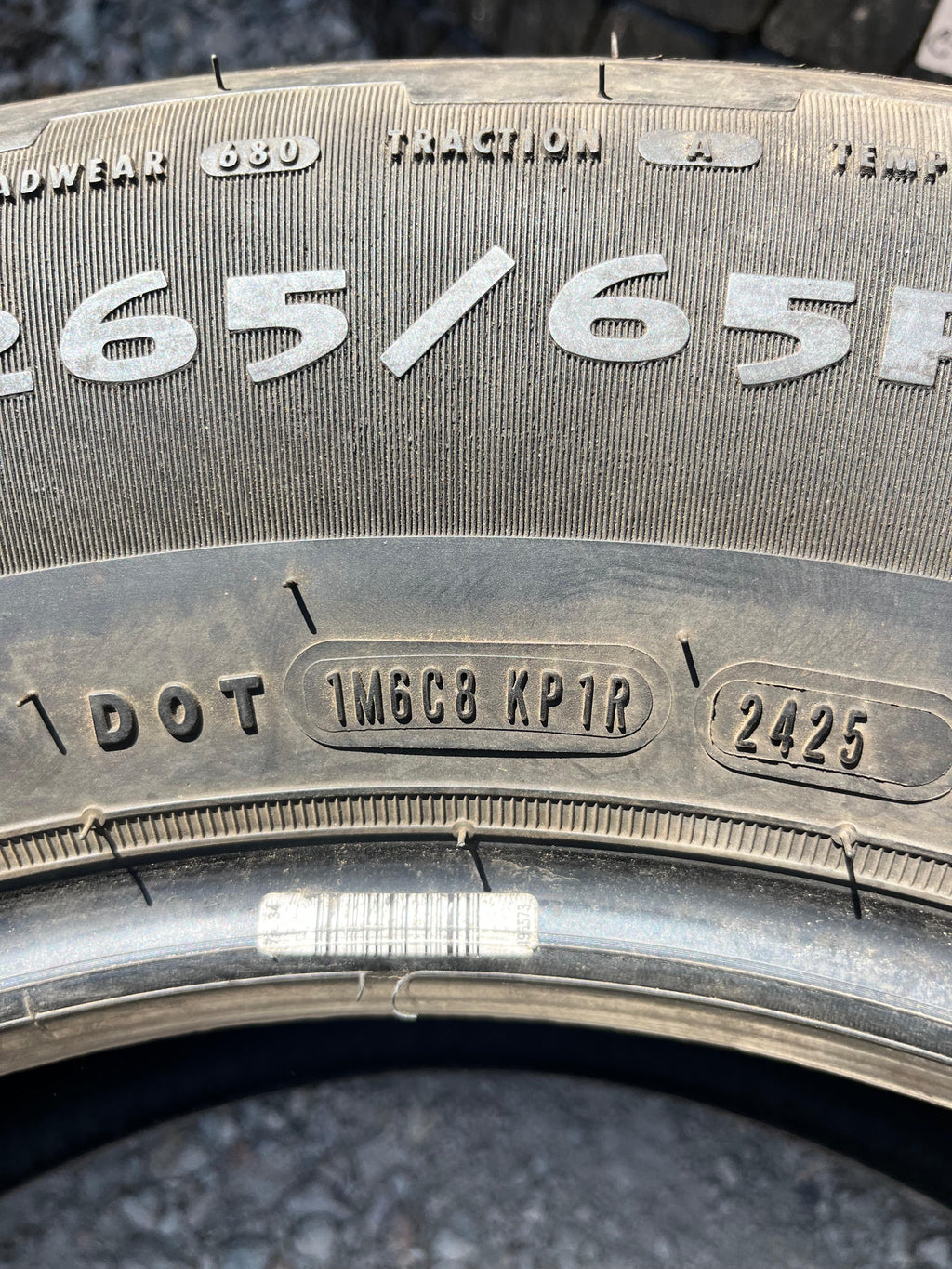265/65R18 Set (4 Used Tires) Goodyear Wrangler Territory HT