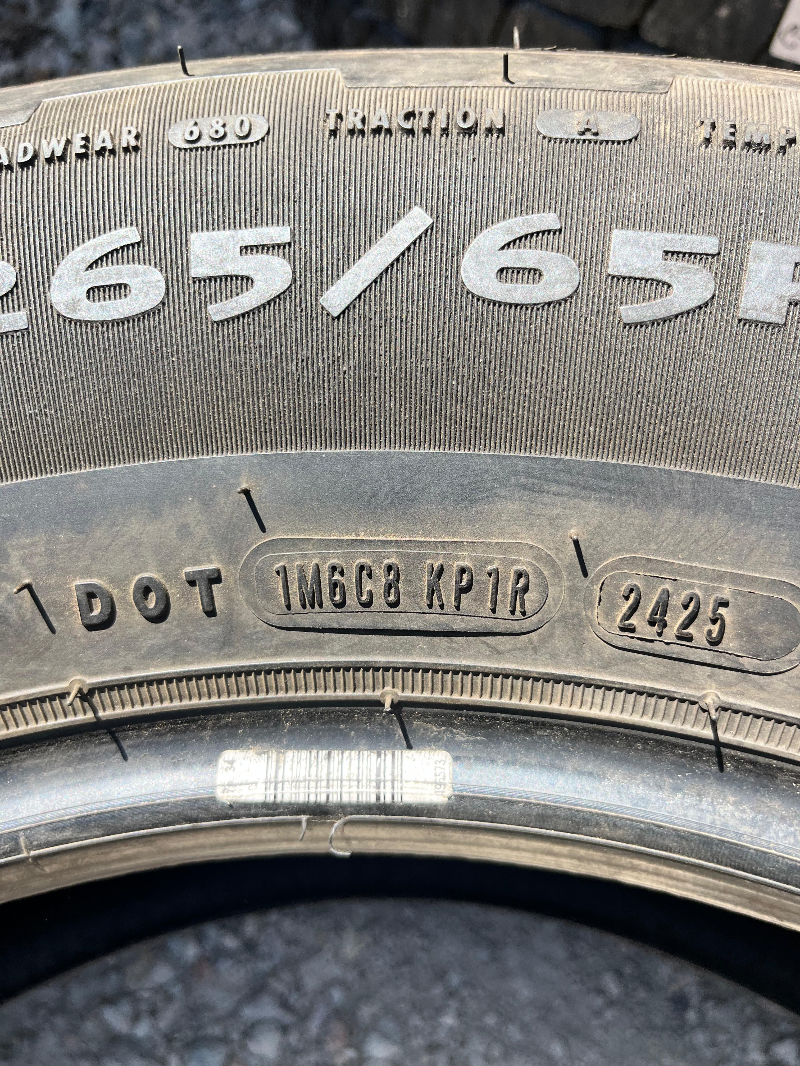 265/65R18 Set (4 Used Tires) Goodyear Wrangler Territory HT