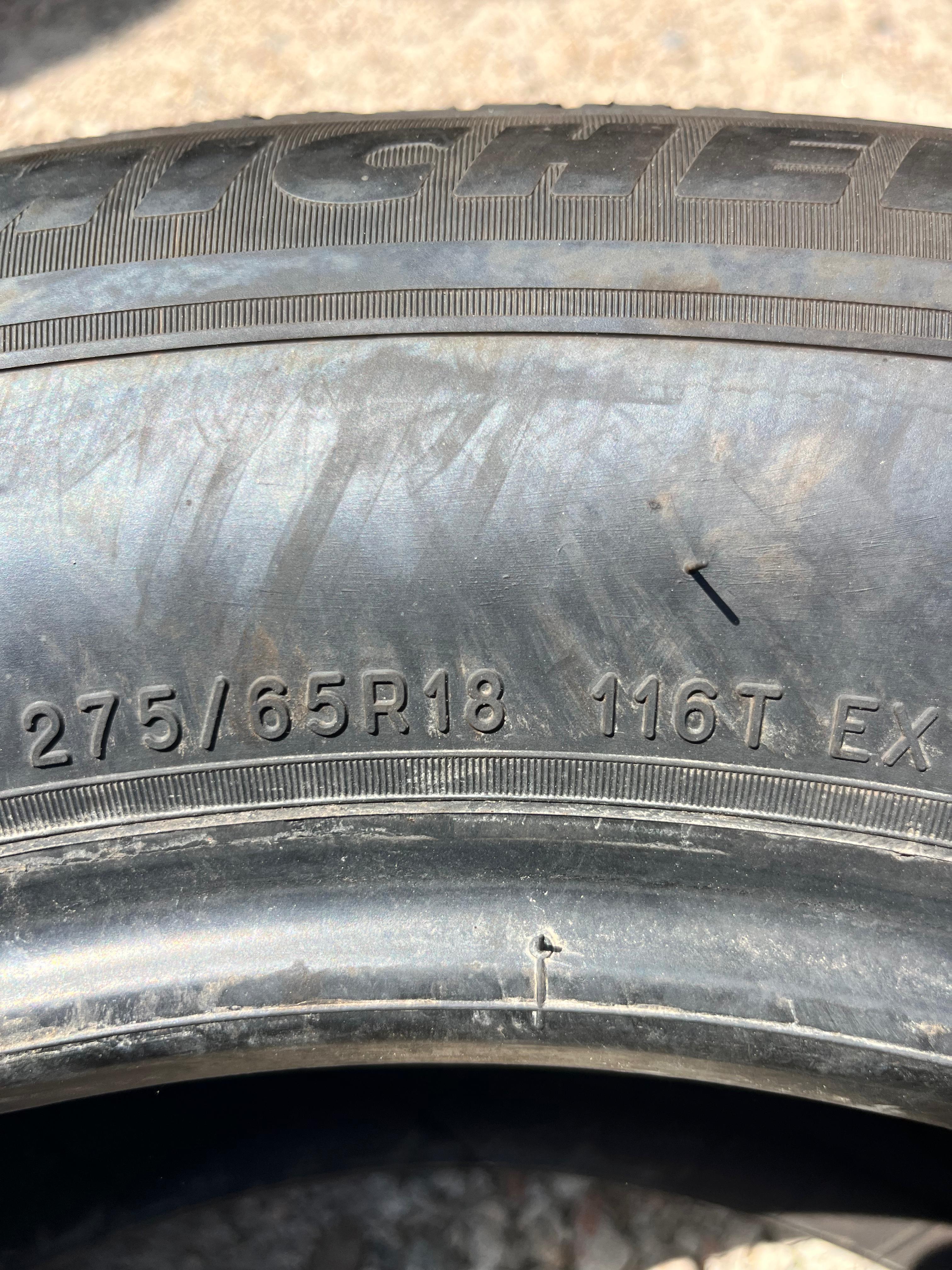 275/65R18 Set (4 Used Tires) Michelin Defender LTX