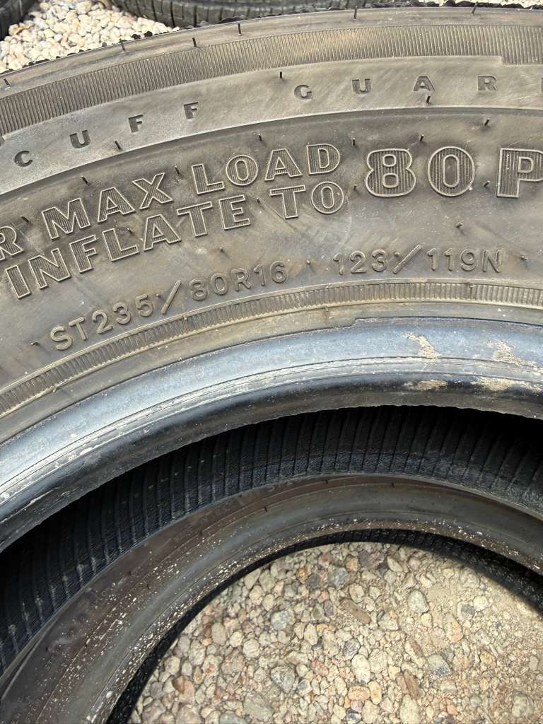 ST235/80R16 Pair (2 Used Tires) Goodyear Endurance