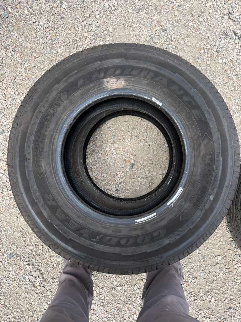 ST235/80R16 Pair (2 Used Tires) Goodyear Endurance