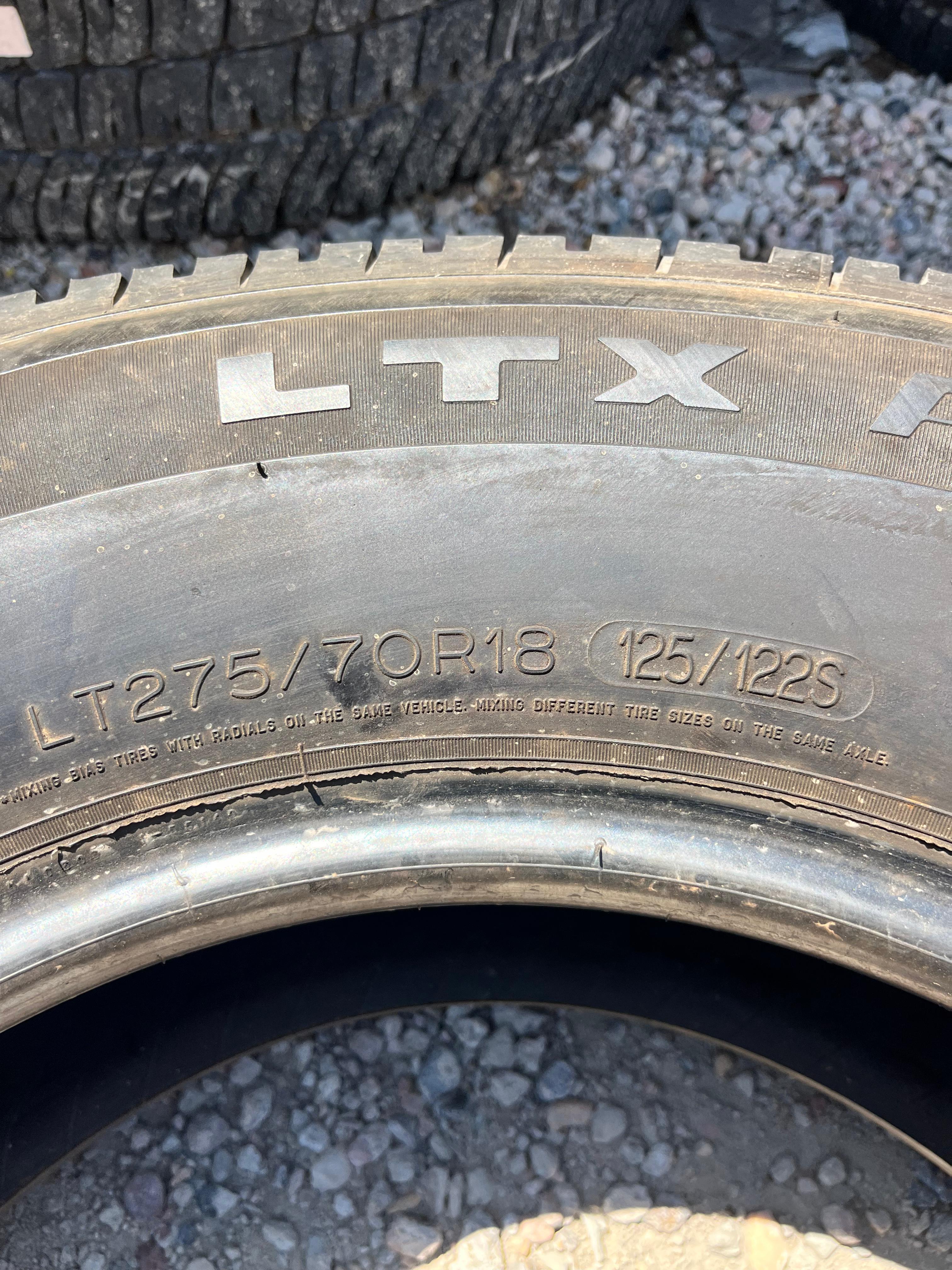275/70R18 Set (4 Used Tires) Michelin LTX 2