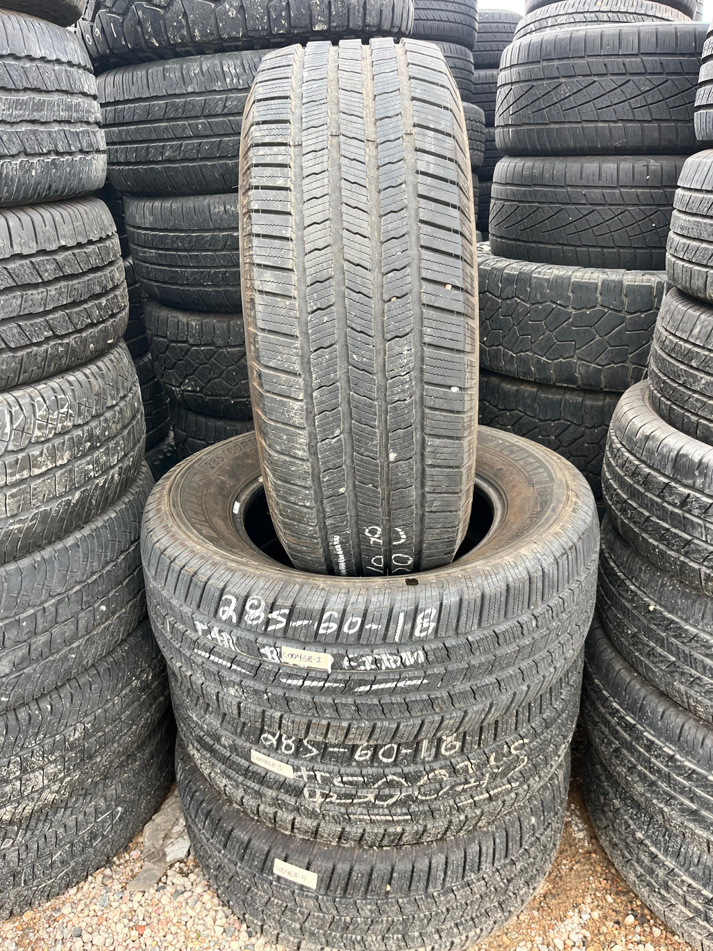 285/60R18 Set (4 Used Tires) Michelin Defender LTX