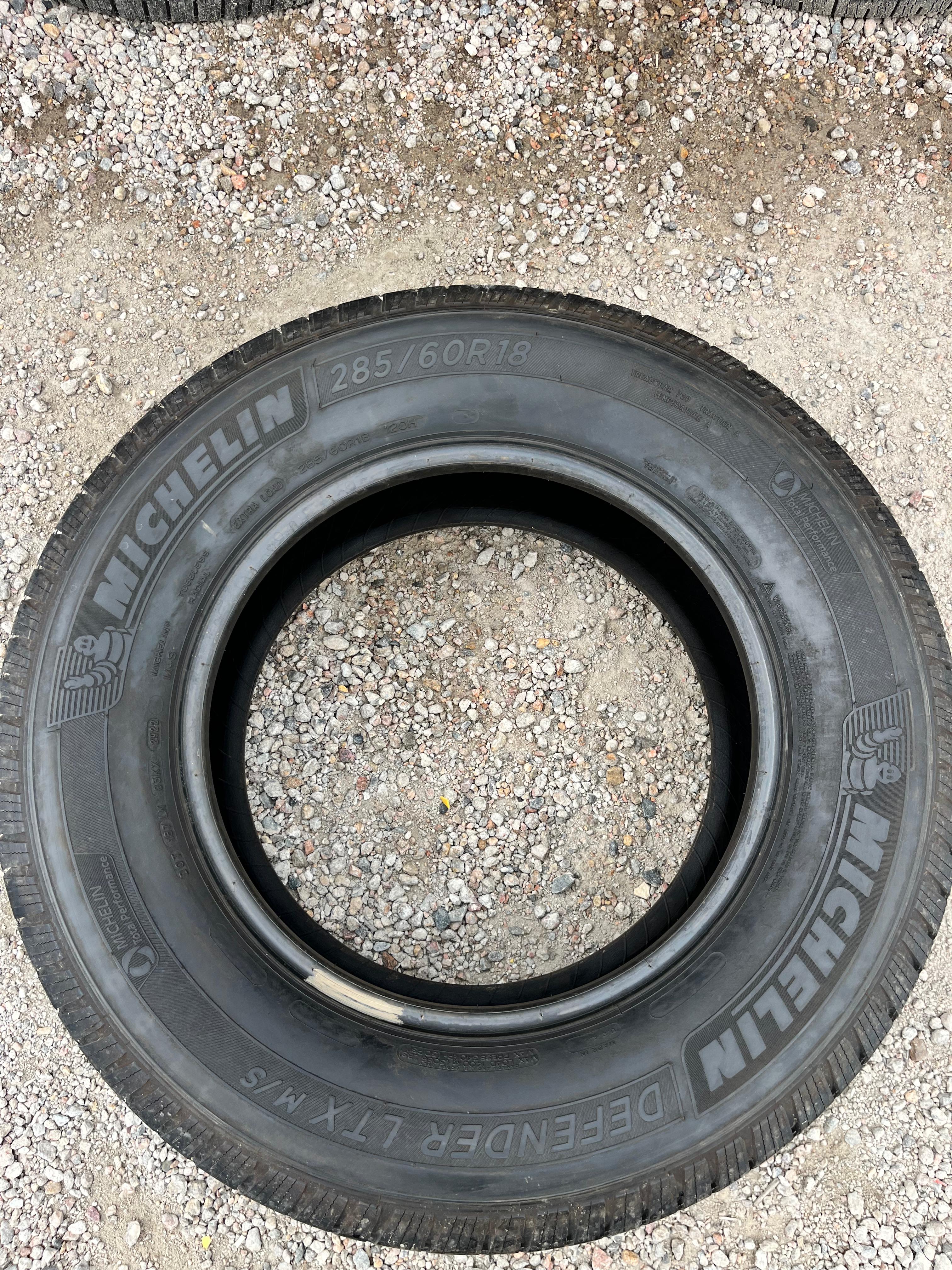 285/60R18 Set (4 Used Tires) Michelin Defender LTX