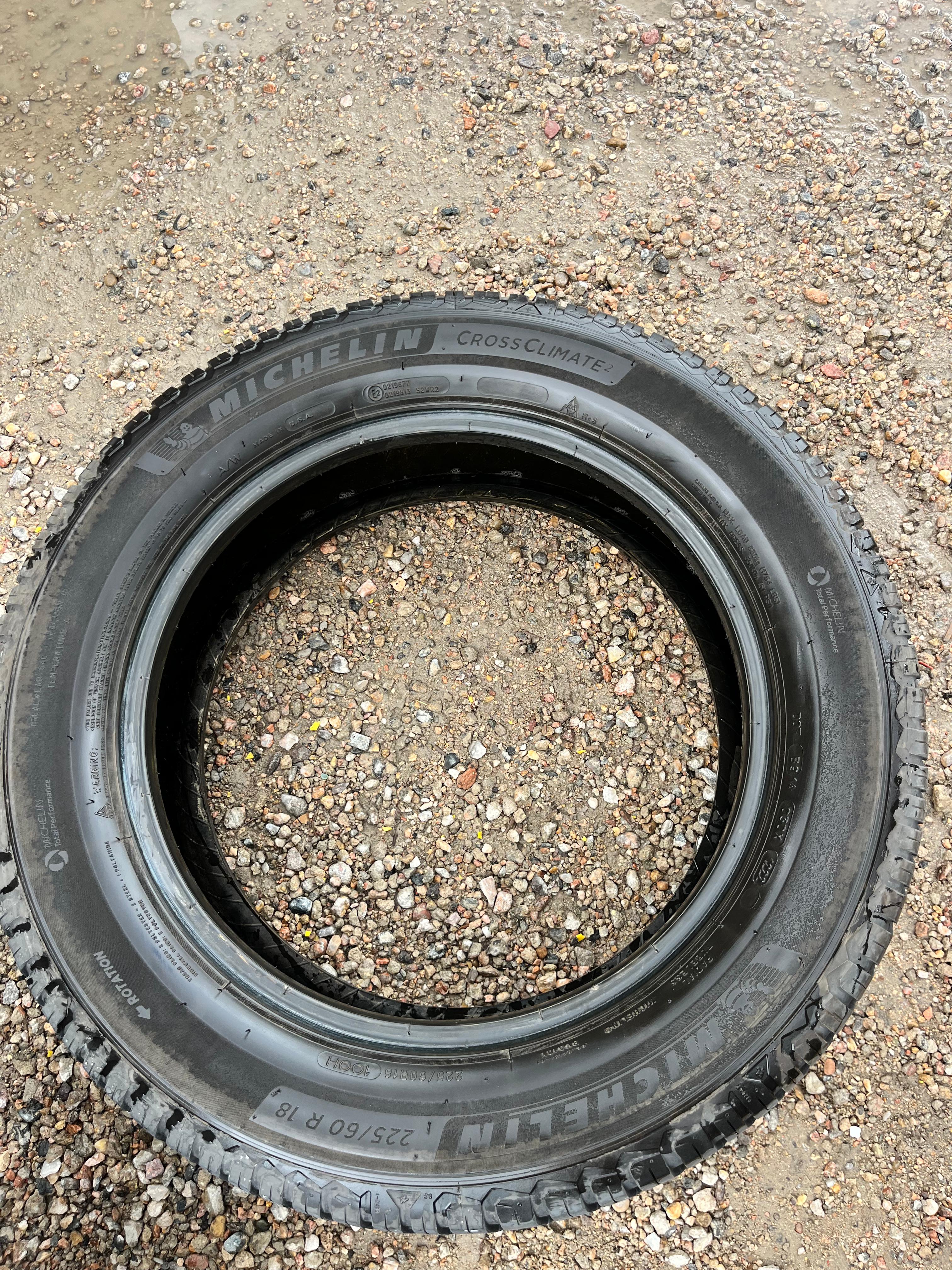 225/60R18 Set (4 Used Tires) Michelin Cross Climate