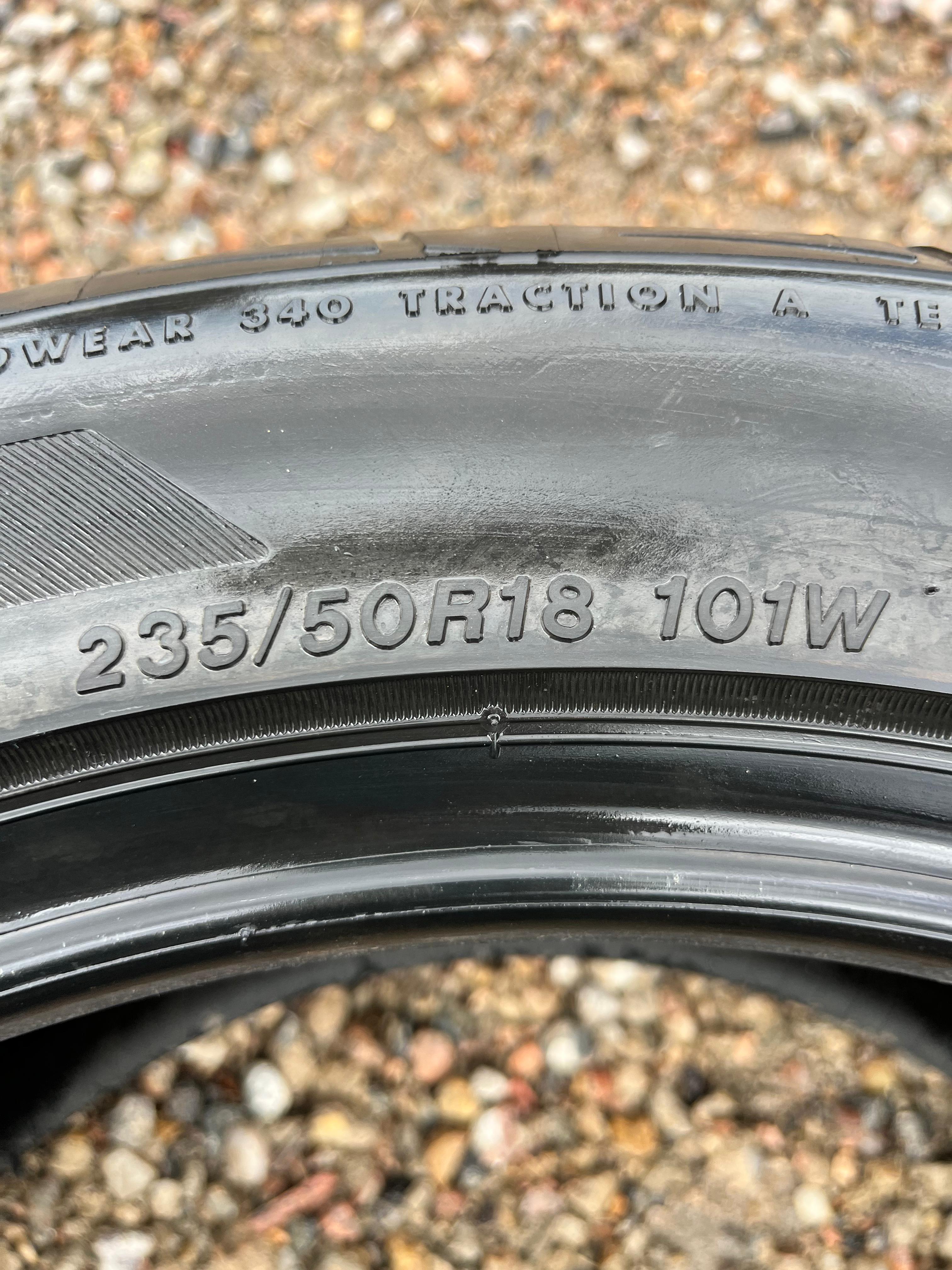 235/50R18 Set (4 Used Tires) Firestone Fire Hawk