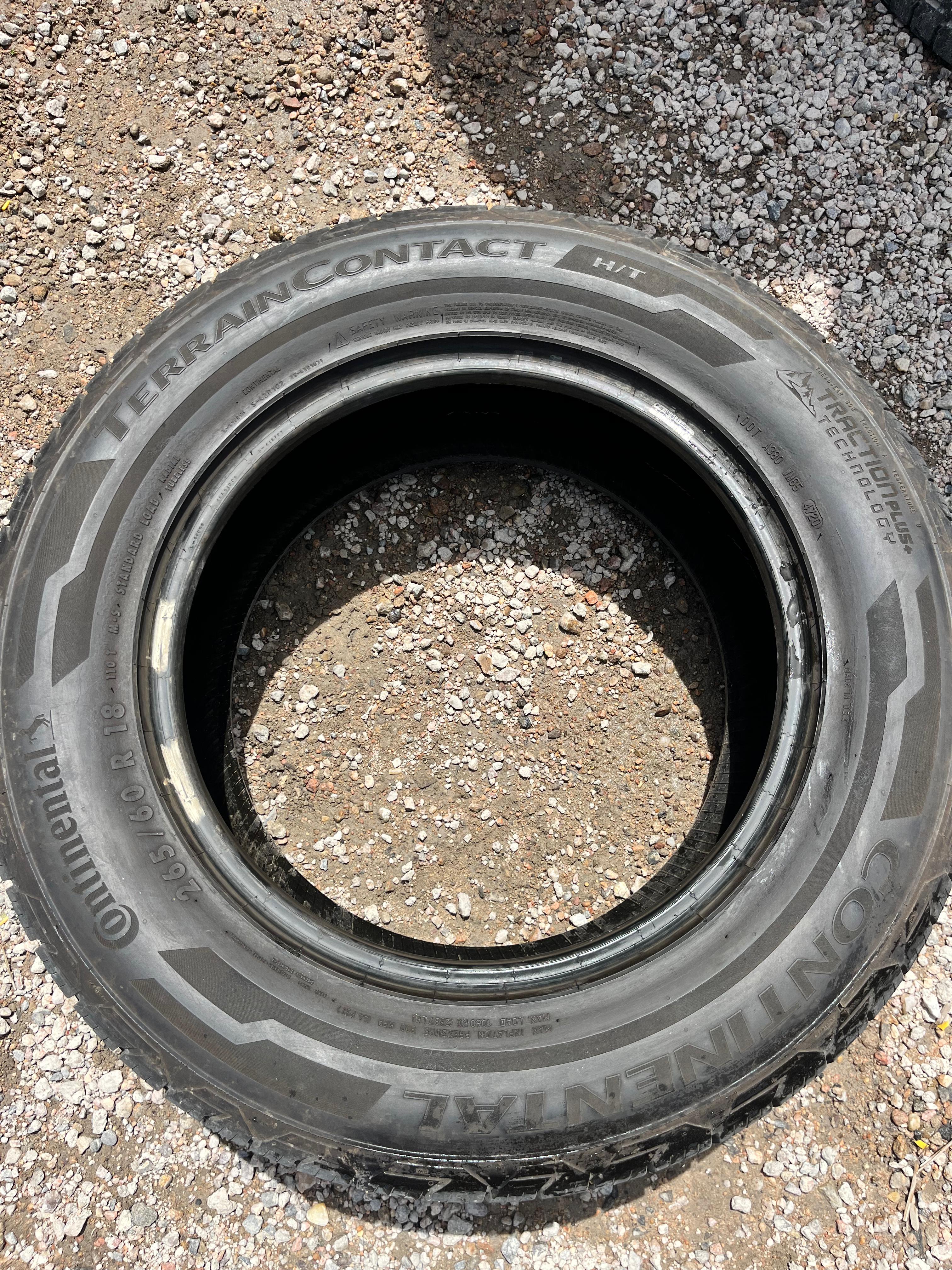 265/60R18 Pair (2 Used Tires) Continental Terrain Contact