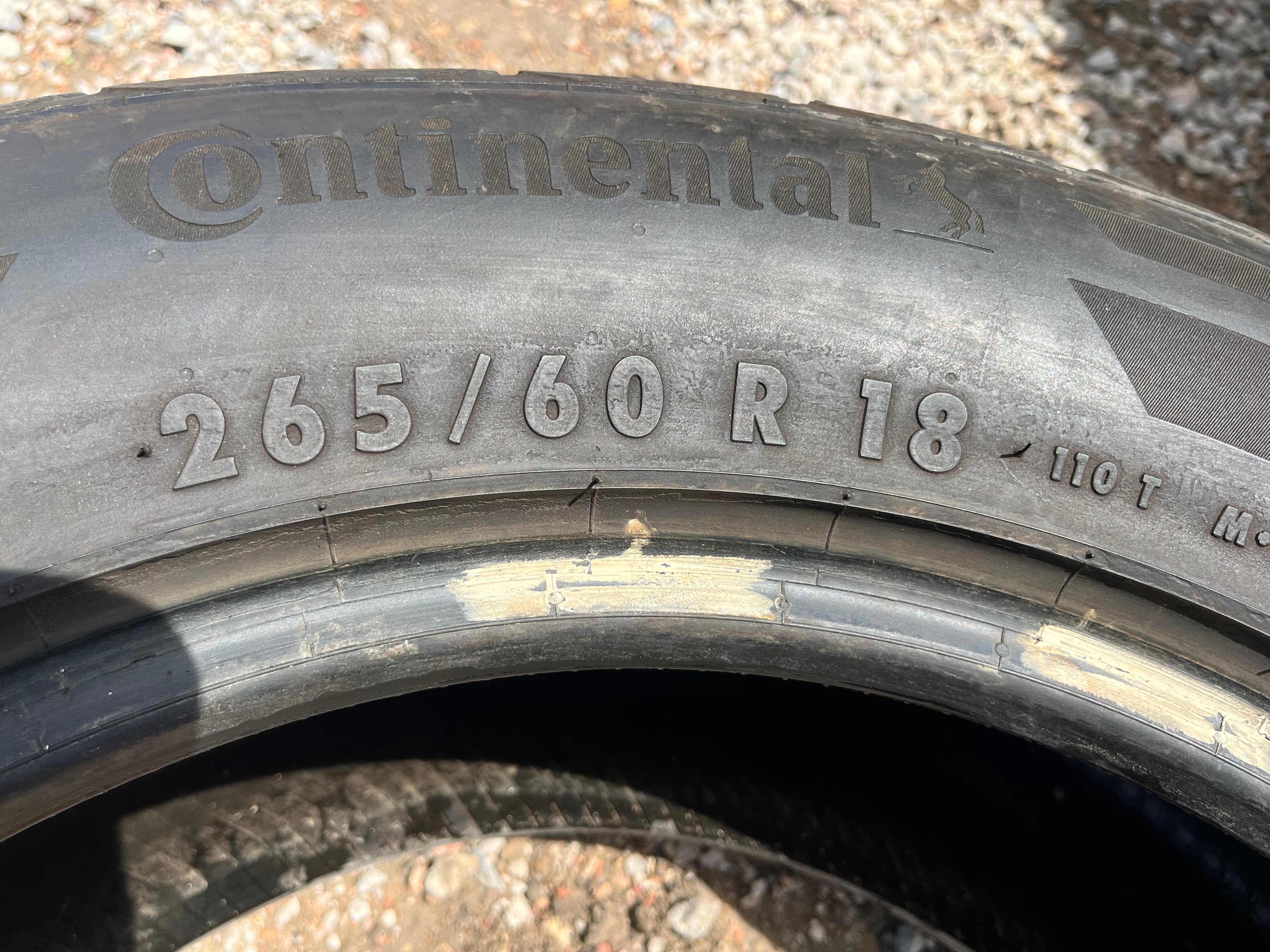 265/60R18 Pair (2 Used Tires) Continental Terrain Contact