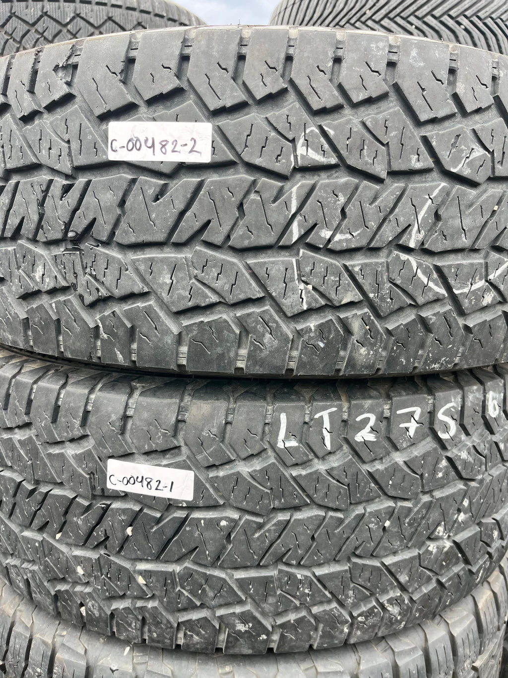 LT275/65R18 Pair (2 Used Tires) Hankook Dynapro AT2
