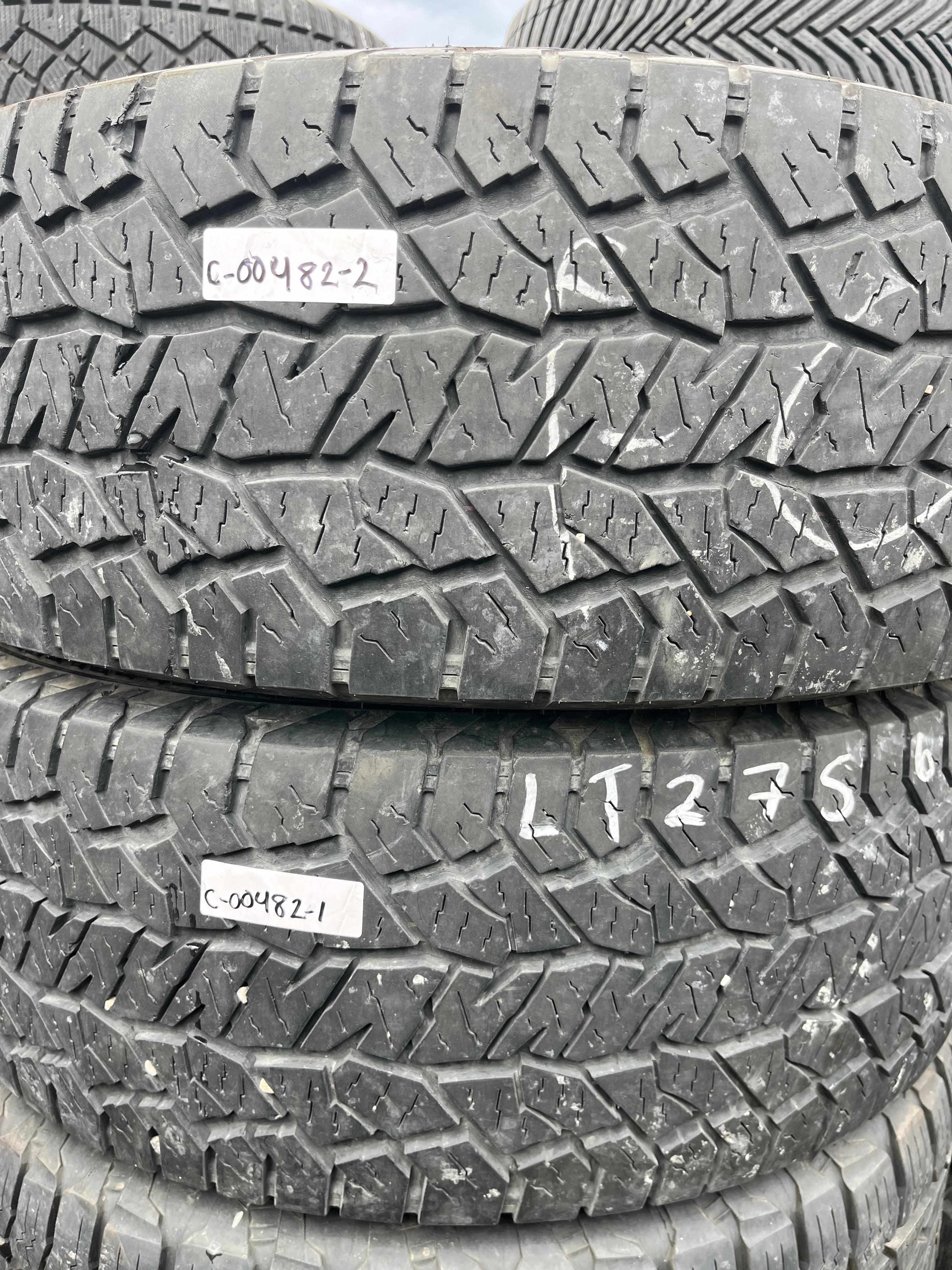 LT275/65R18 Pair (2 Used Tires) Hankook Dynapro AT2