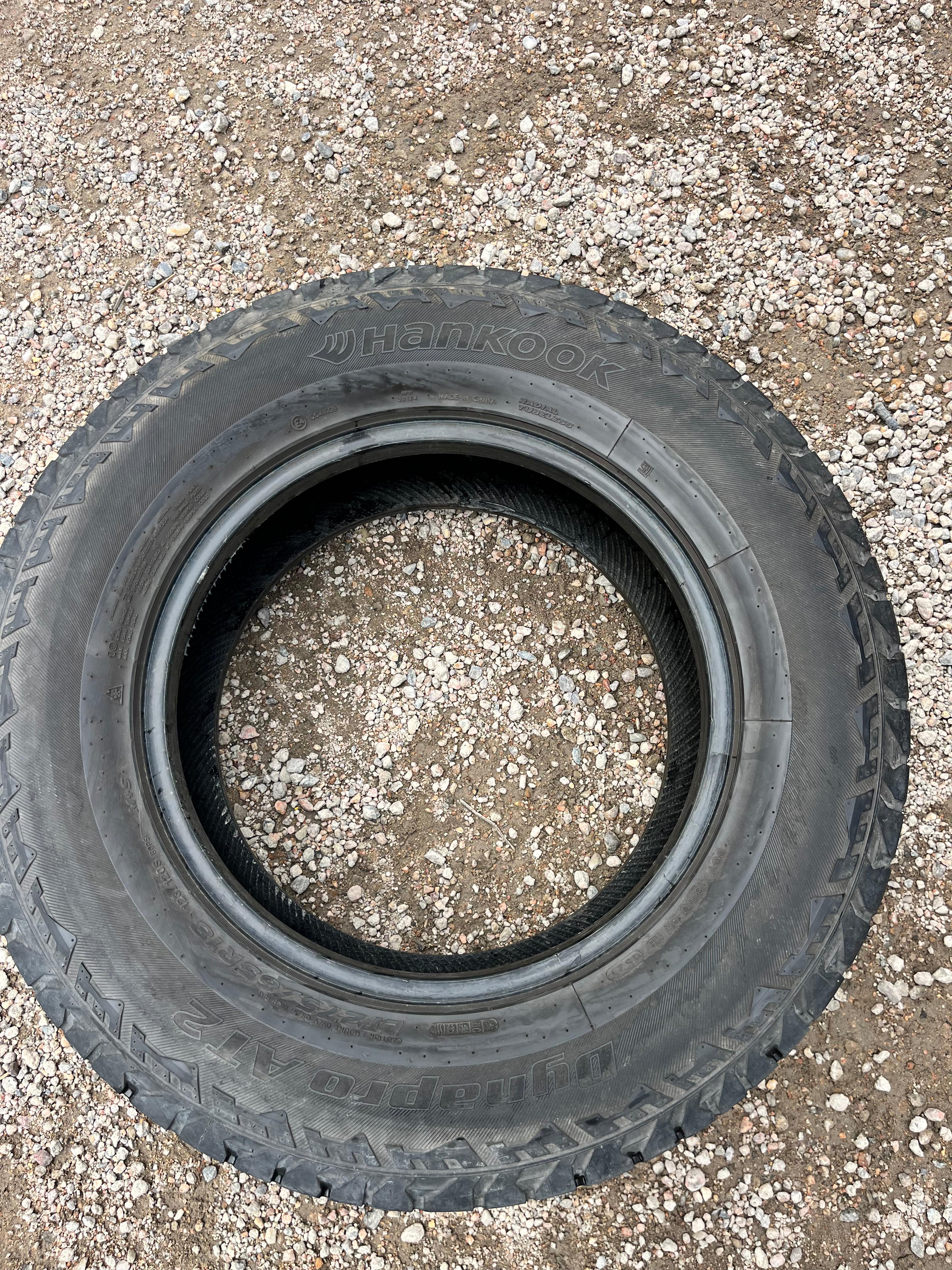 LT275/65R18 Pair (2 Used Tires) Hankook Dynapro AT2