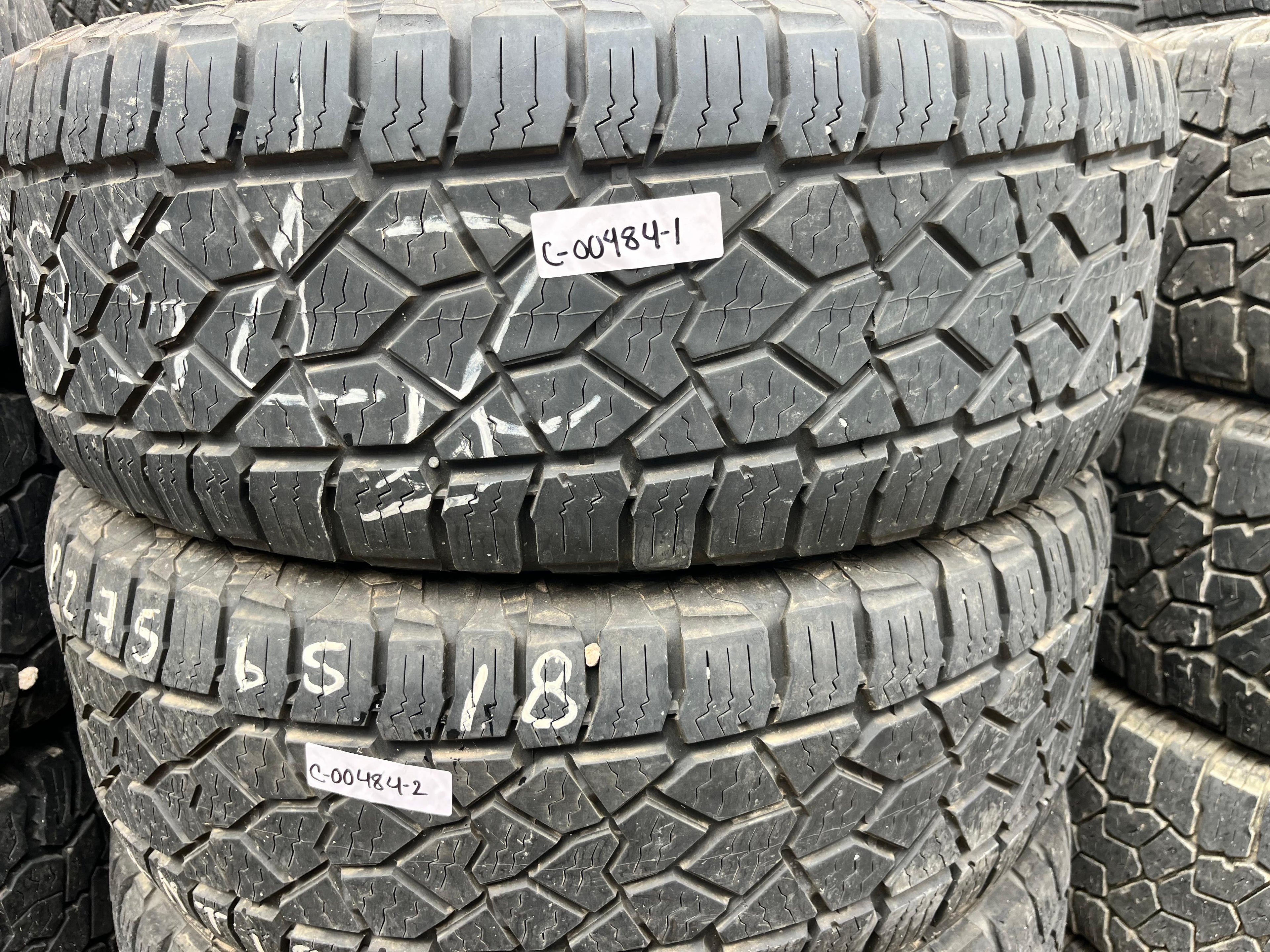 275/65R18 Pair (2 Used Tires) Dean Tires Back Country 2