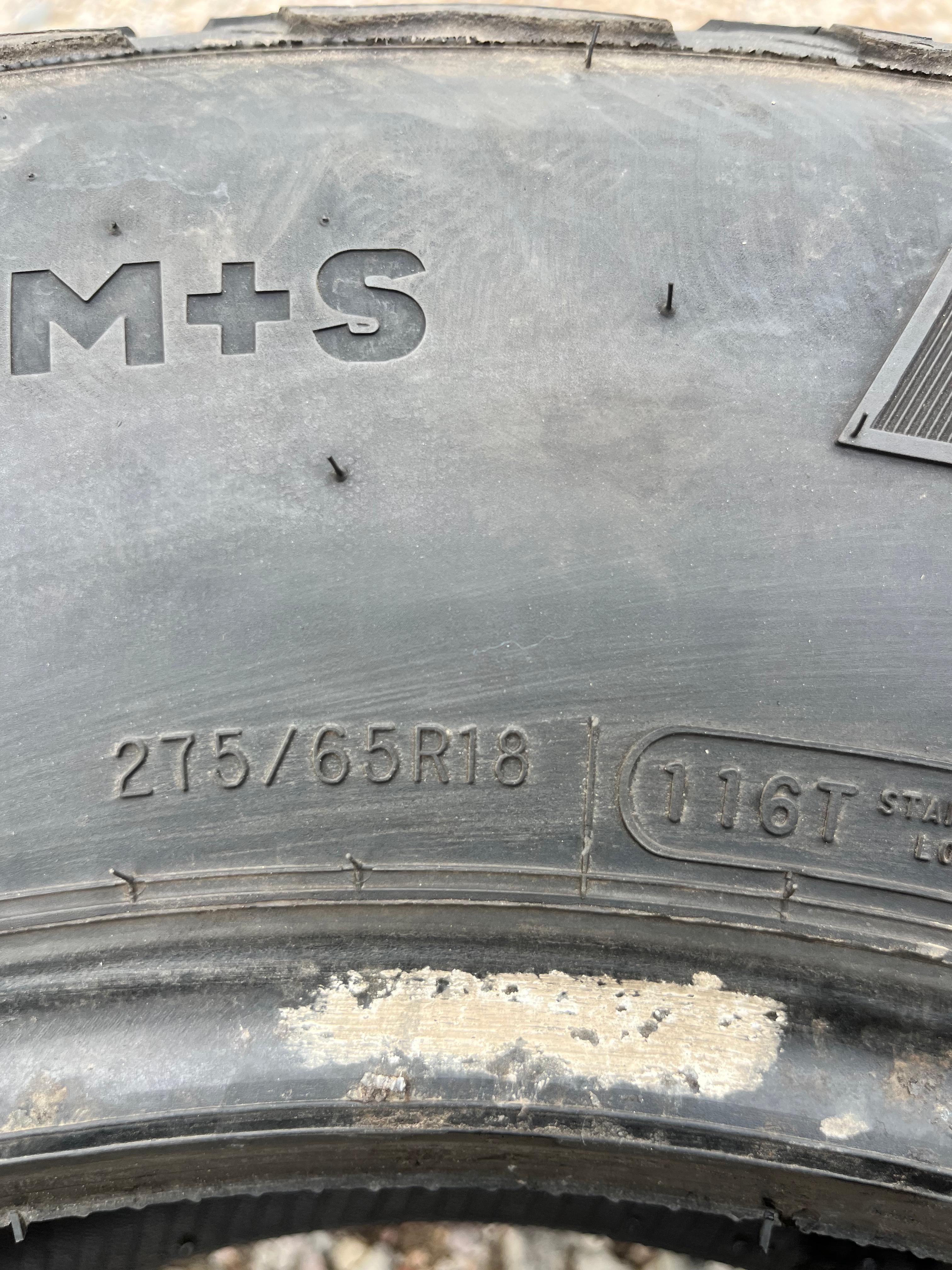 275/65R18 Pair (2 Used Tires) Dean Tires Back Country 2