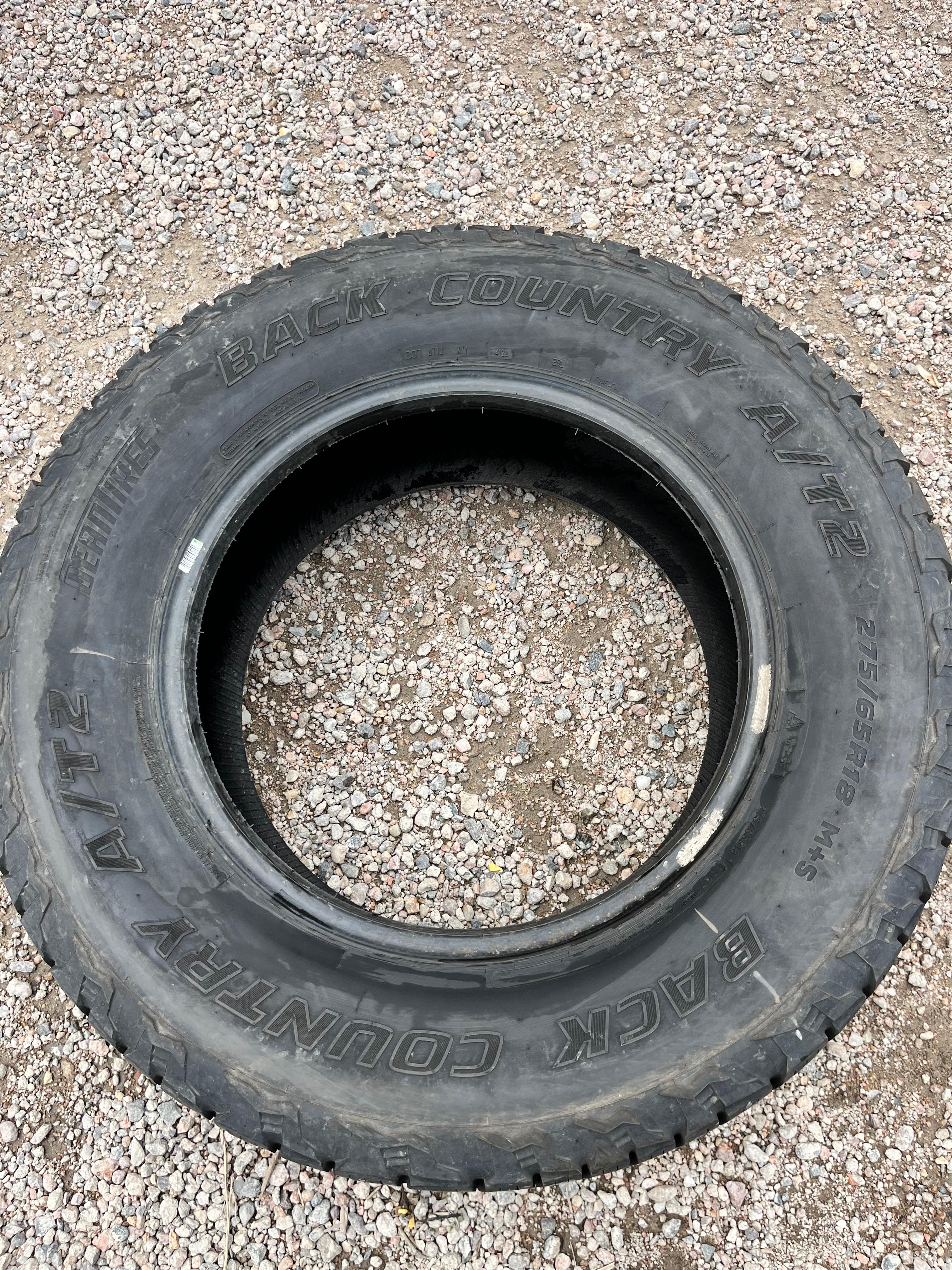 275/65R18 Pair (2 Used Tires) Dean Tires Back Country 2
