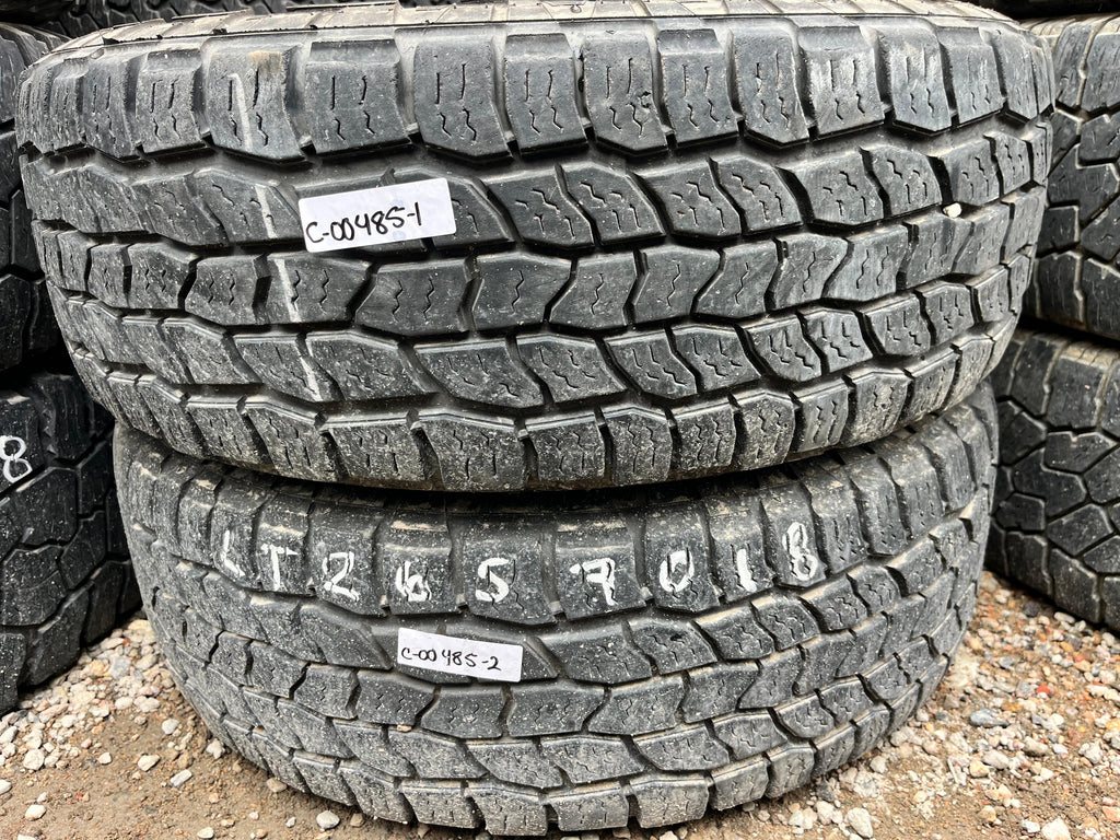 LT265/70R18 Pair (2 Used Tires) Cooper Discoverer AT3 XLT