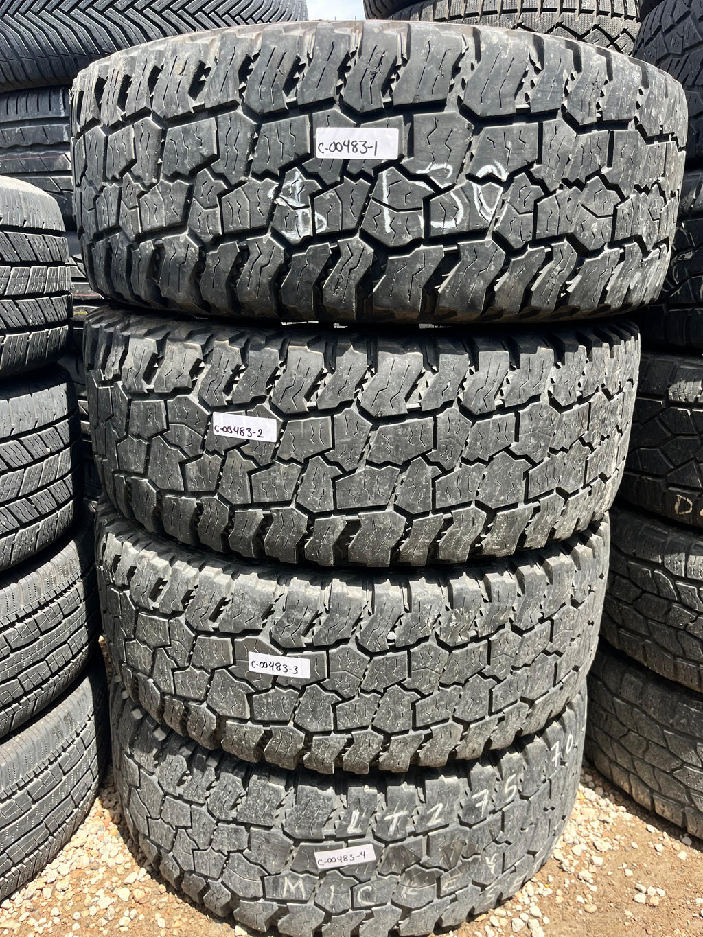LT275/70R18 Set (4 Used Tires) Mickey Thompson Baja Boss