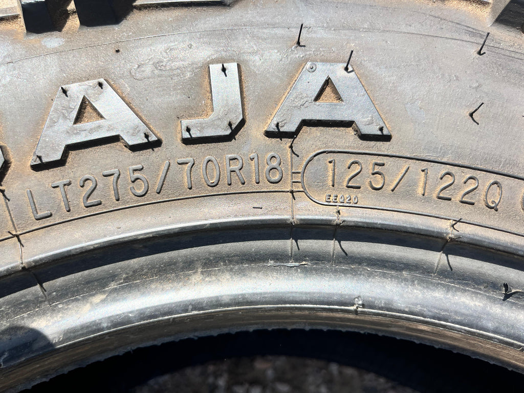 LT275/70R18 Set (4 Used Tires) Mickey Thompson Baja Boss