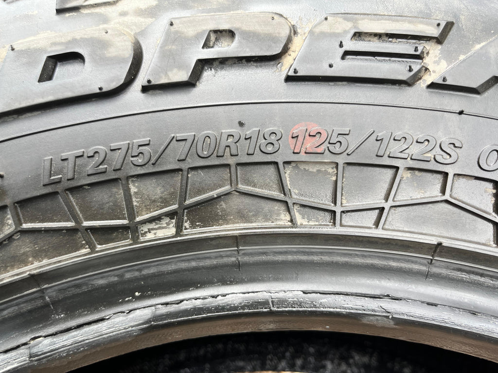 LT275/70R18 Set (4 Used Tires) Falken Wild Peak