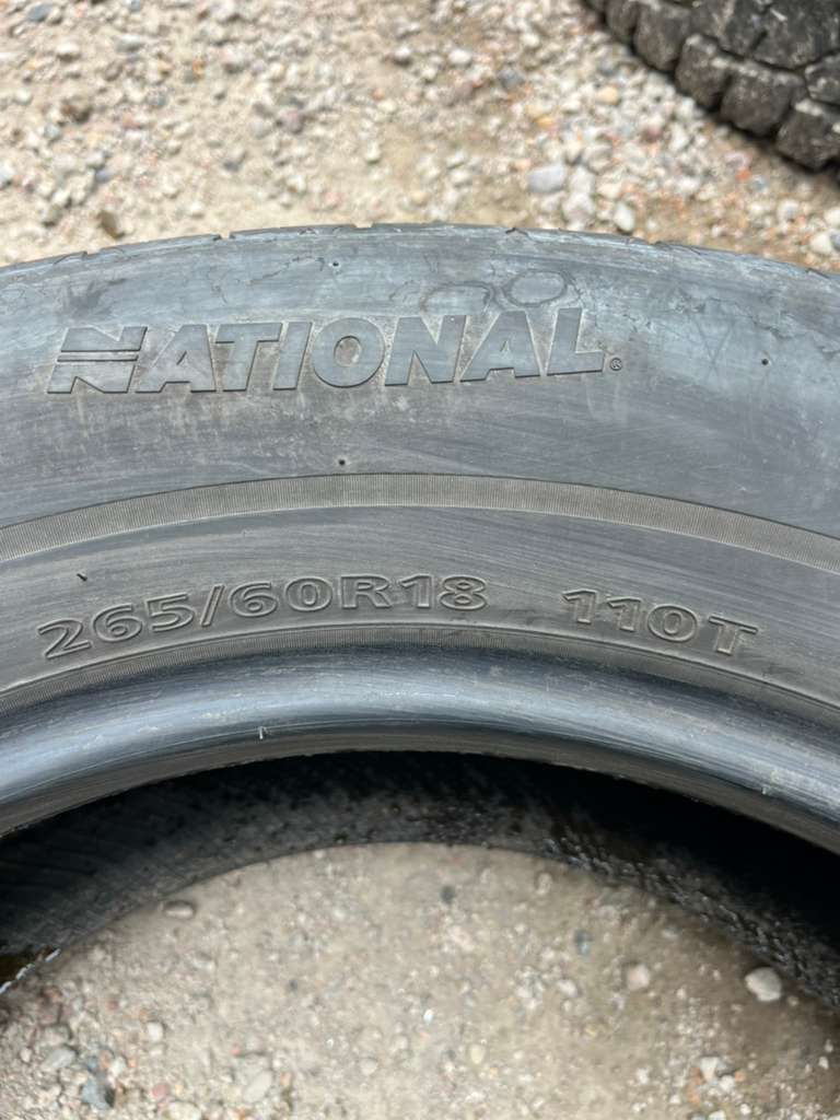 265/60R18 Pair (2 Used Tires) National Commando HTS