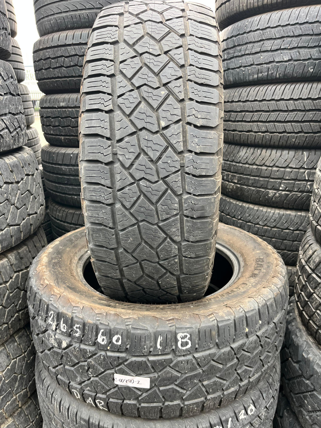 265/60R18 Pair (2 Used Tires) Dean Tires Back Country