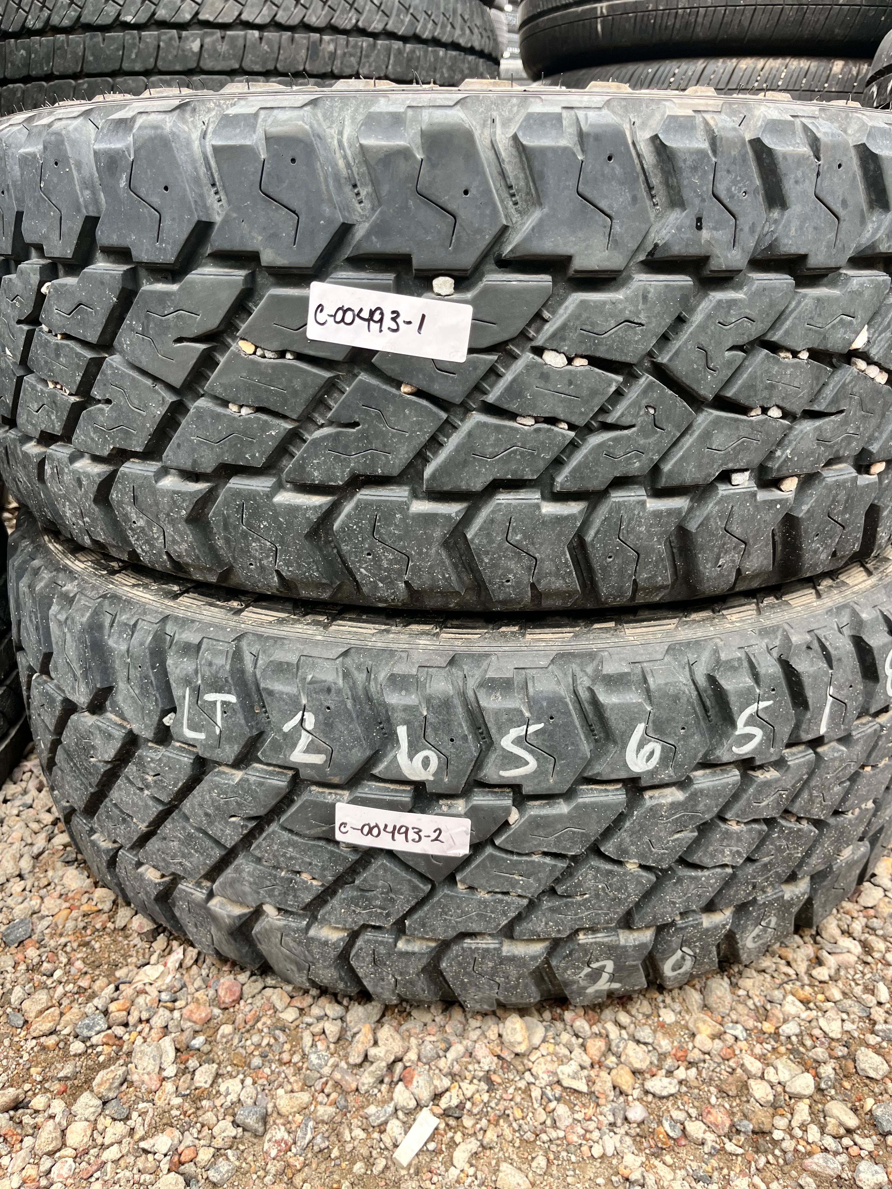 LT265/65R18 Pair (2 Used Tires) Cooper Discoverer