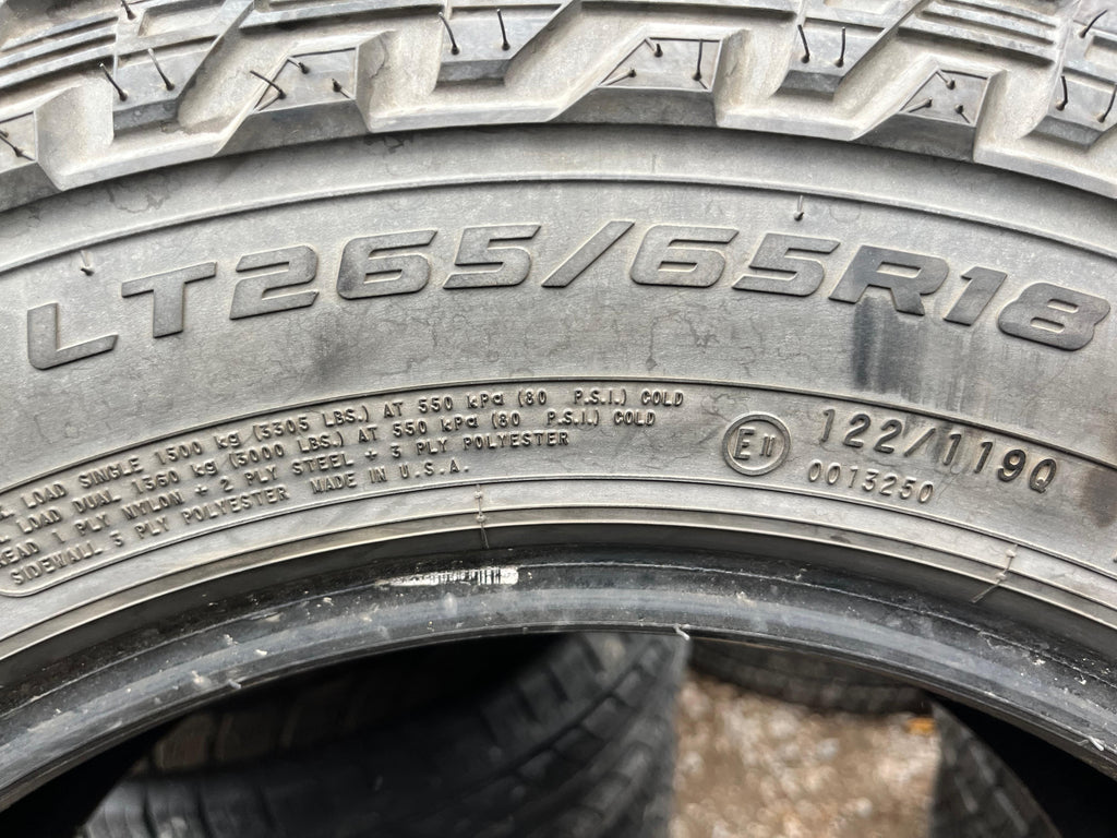 LT265/65R18 Pair (2 Used Tires) Cooper Discoverer