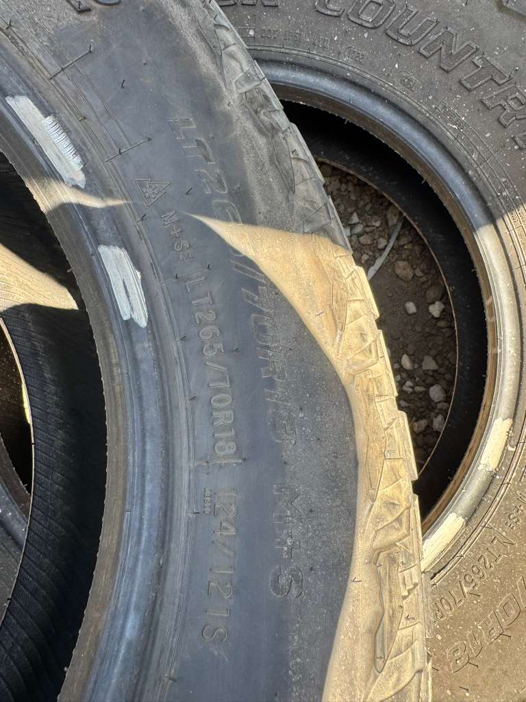 LT265/70R18 Pair (2 Used Tires) DeanTires Back Country A/T2