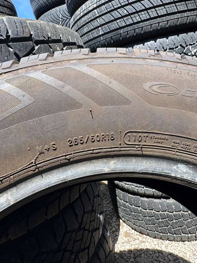 265/60R18 Pair (2 Used Tires)  Cooper Endeavor Plus