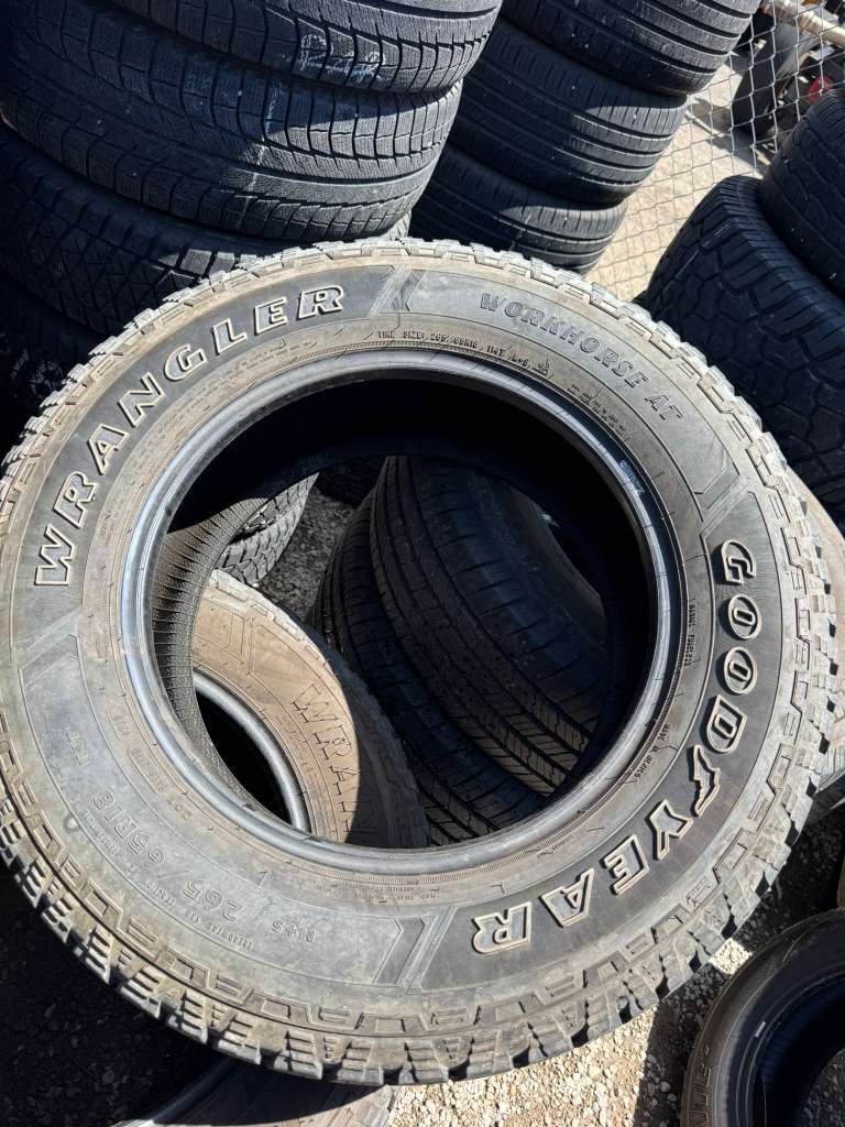 265/65R18 Set (4 Used Tires) Goodyear Workhorse AT