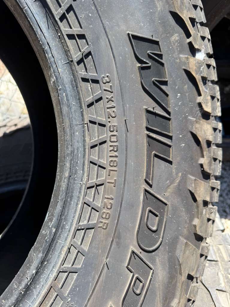 LT37x12.50R18 Pair (2 Used Tires) Falken WildPeak AT3W