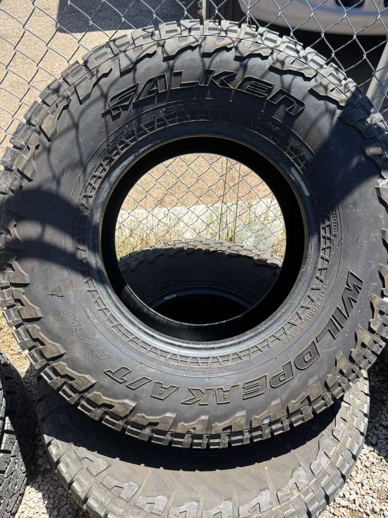 LT37x12.50R18 Pair (2 Used Tires) Falken WildPeak AT3W
