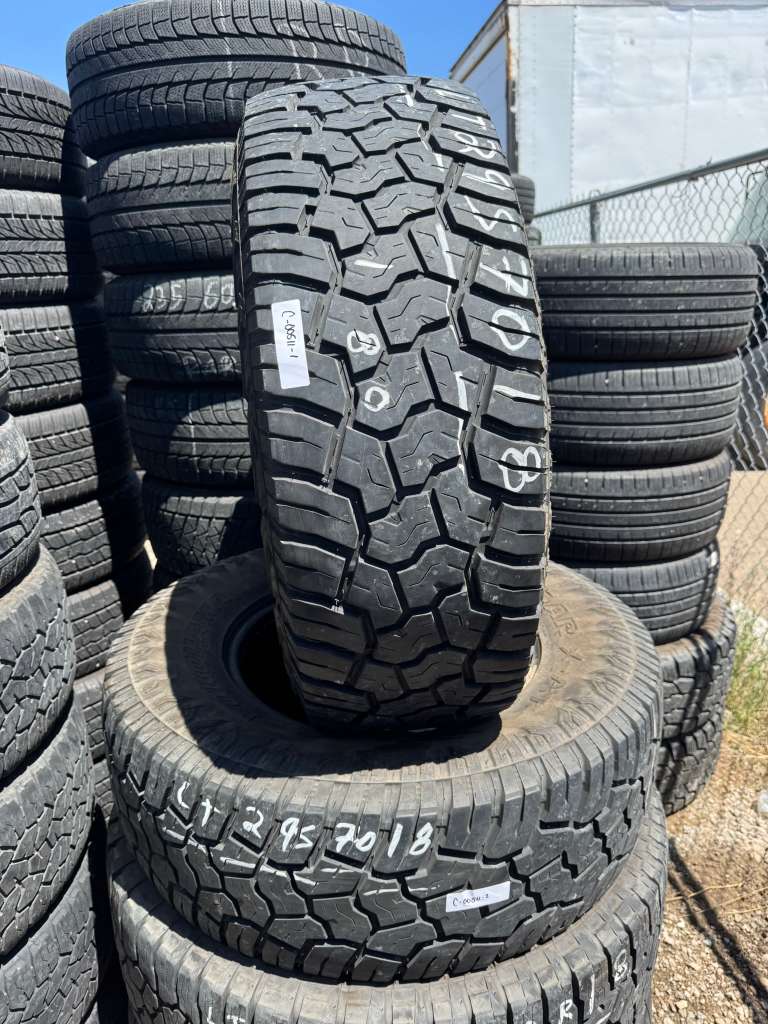 LT295/70R18 Pair (2 Used Tires) Yokohama Geolandar X-AT