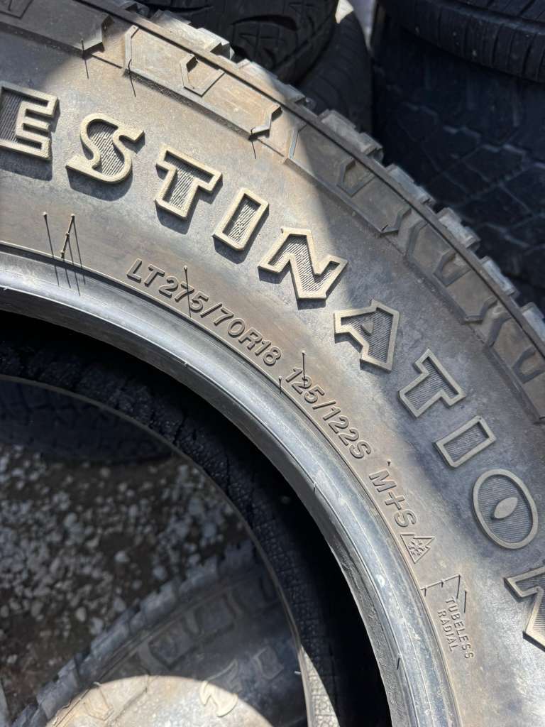 LT275/70R18  Pair (2 Used Tires) Firestone Destination X/T