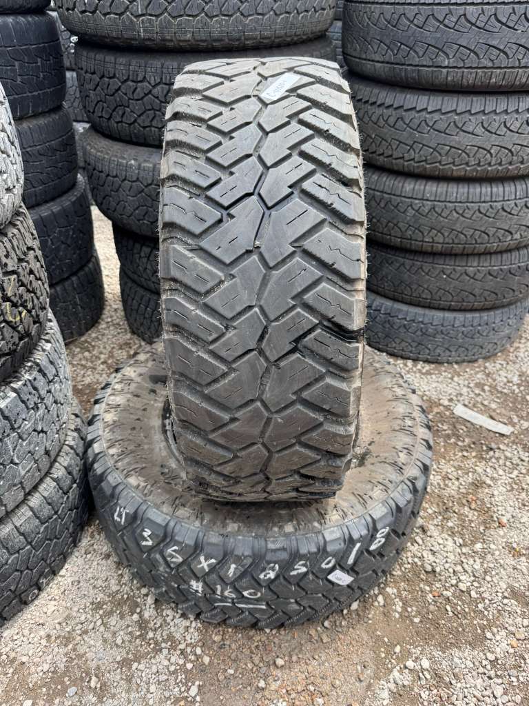 LT35x12.50R18 Pair (2 Used Tires) Cosmo Mud Kicker