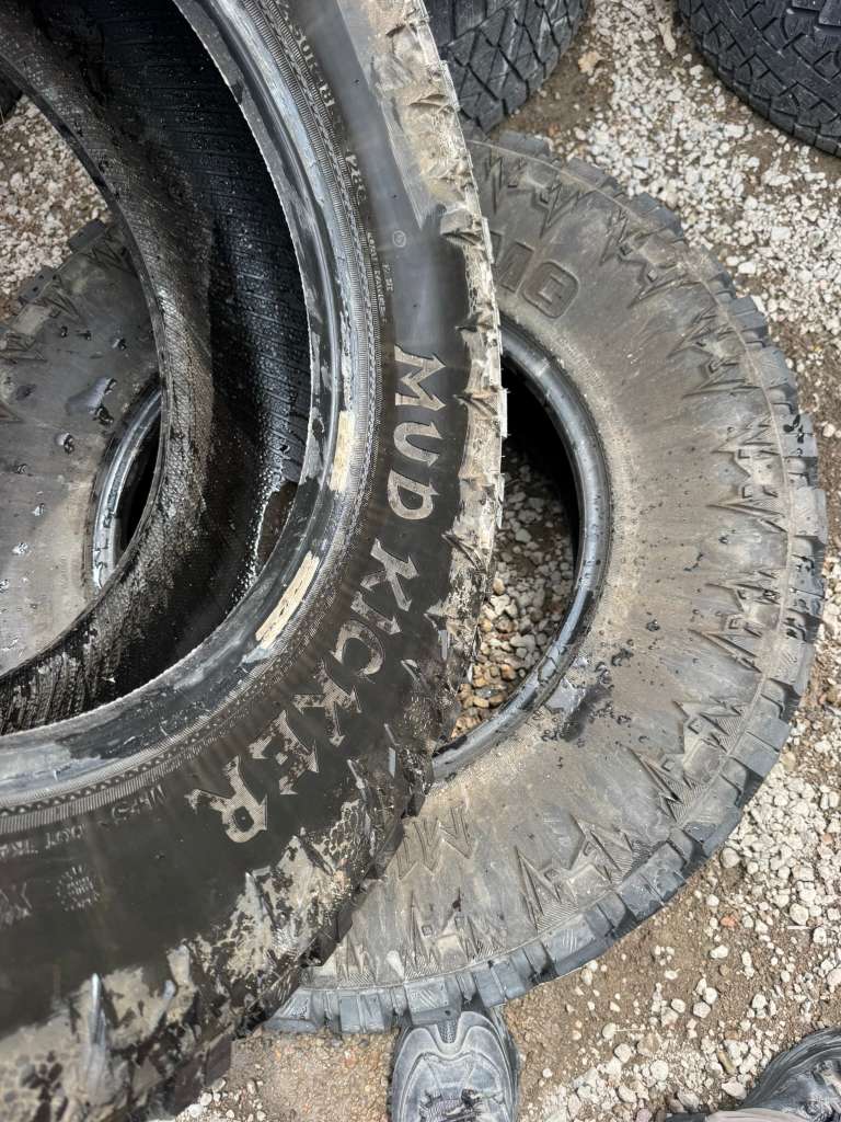 LT35x12.50R18 Pair (2 Used Tires) Cosmo Mud Kicker