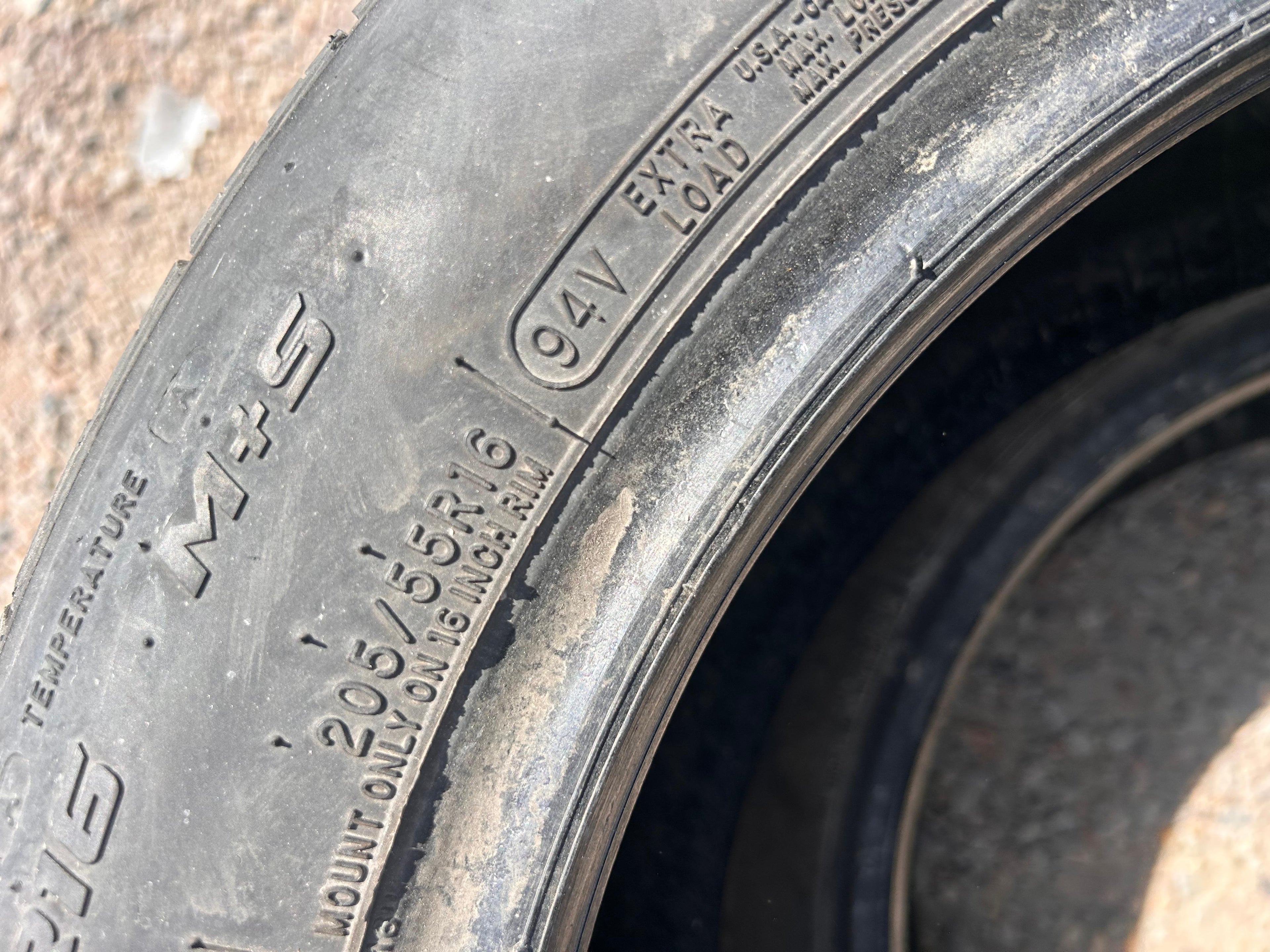 205/55R16 Pair (2 Used Tires) Mastercraft Stratus AS