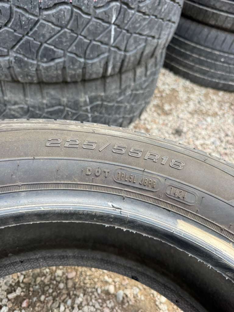 225/55R18 Pair (2 Used Tires) Kelly Edge Touring