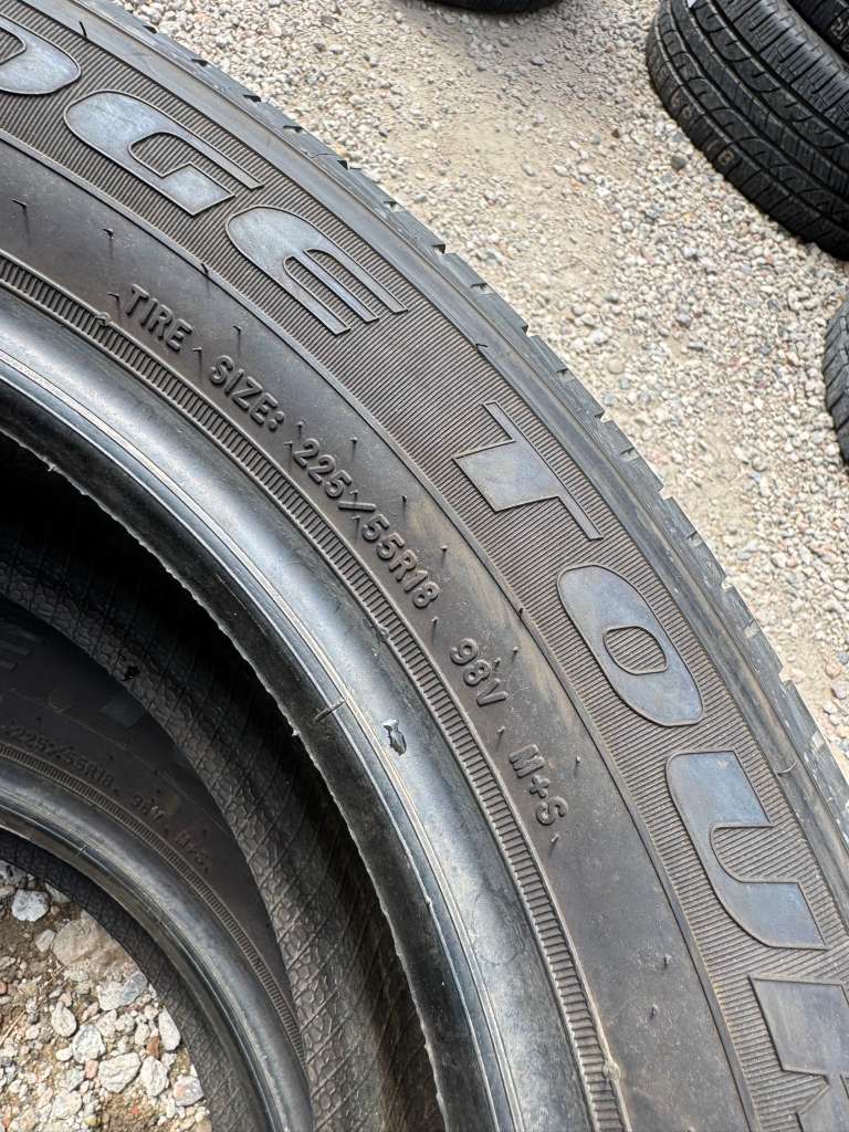 225/55R18 Pair (2 Used Tires) Kelly Edge Touring