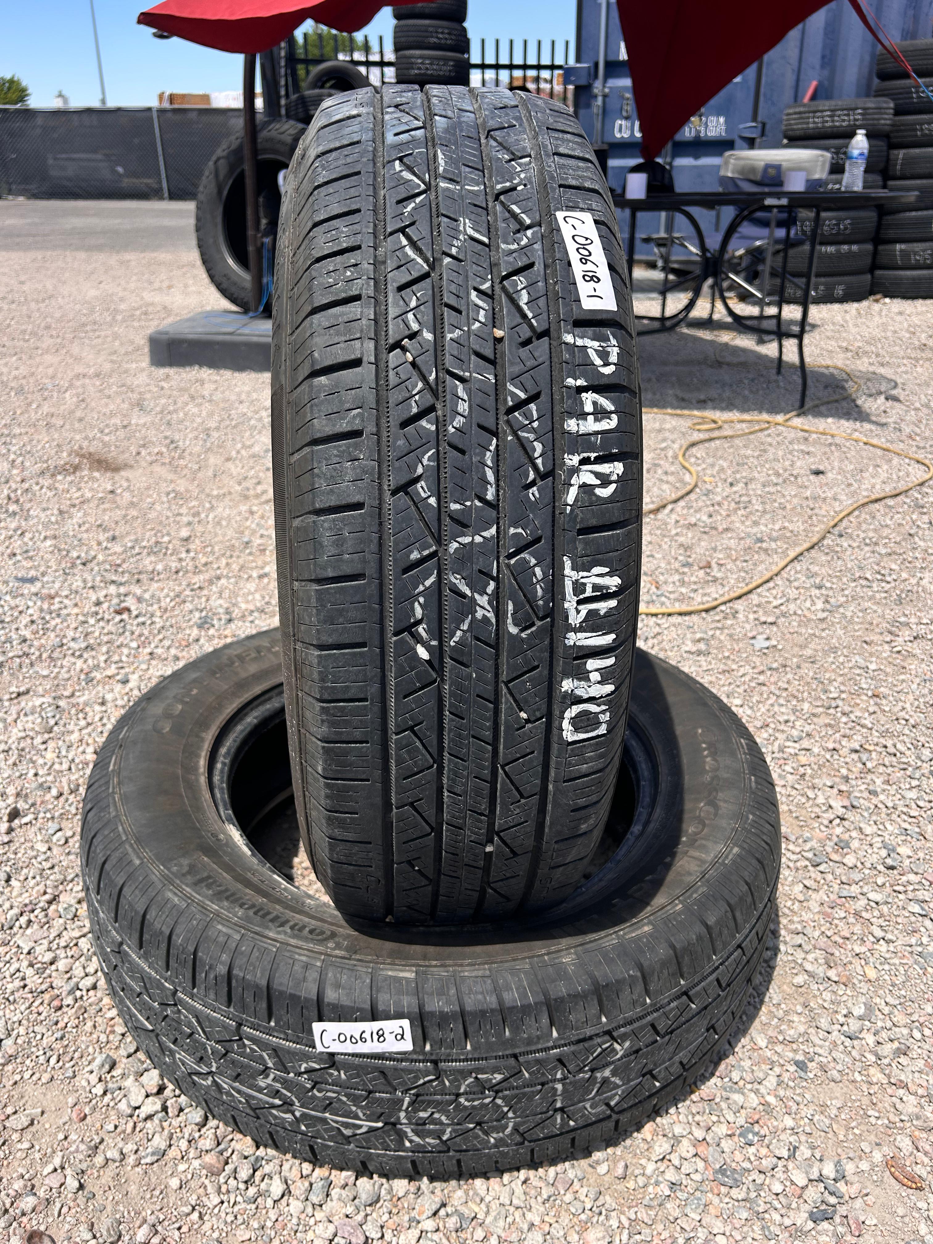 235/65R18 Pair (2 Used Tires) Continental CrossContact LX25