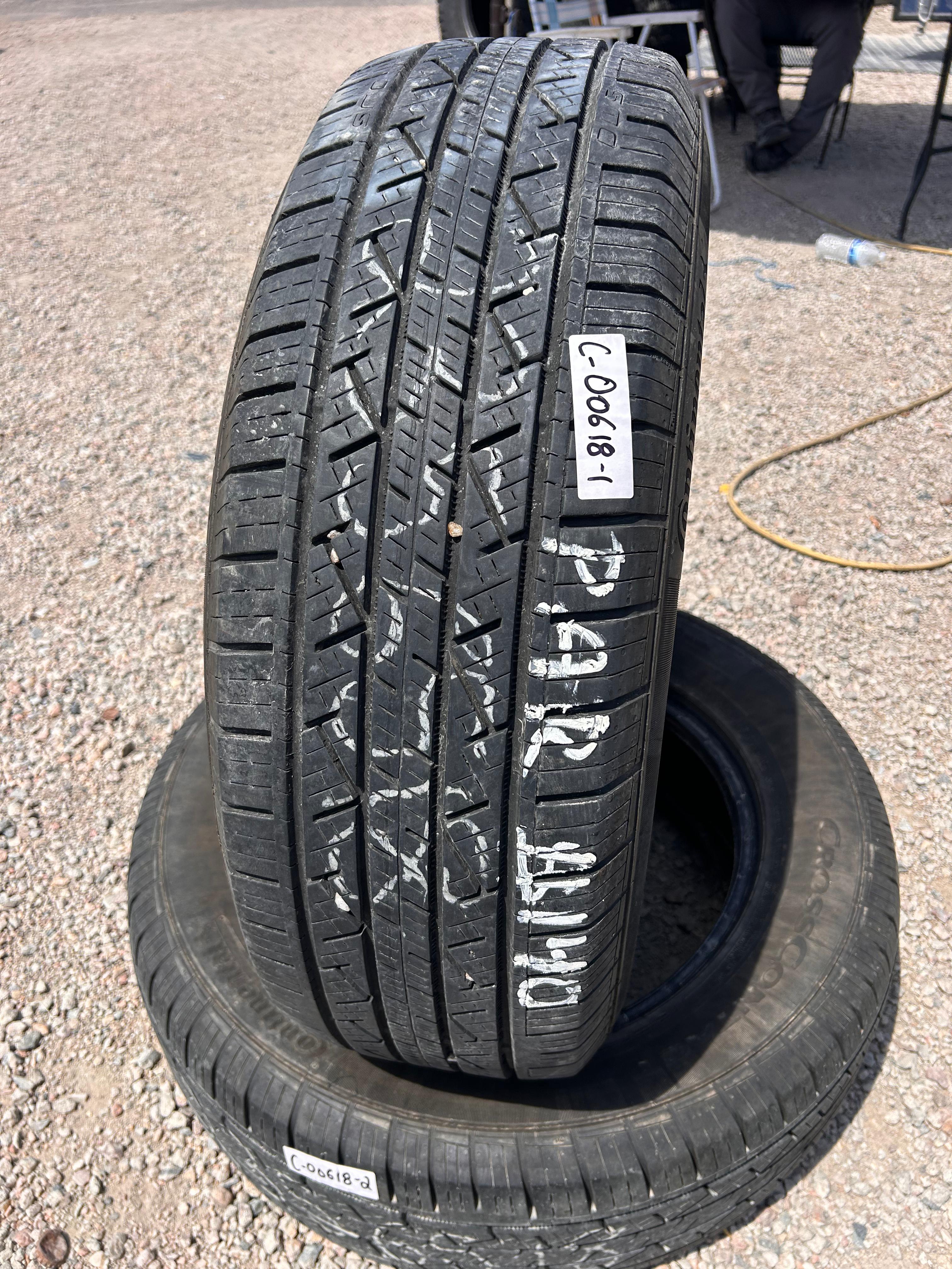 235/65R18 Pair (2 Used Tires) Continental CrossContact LX25