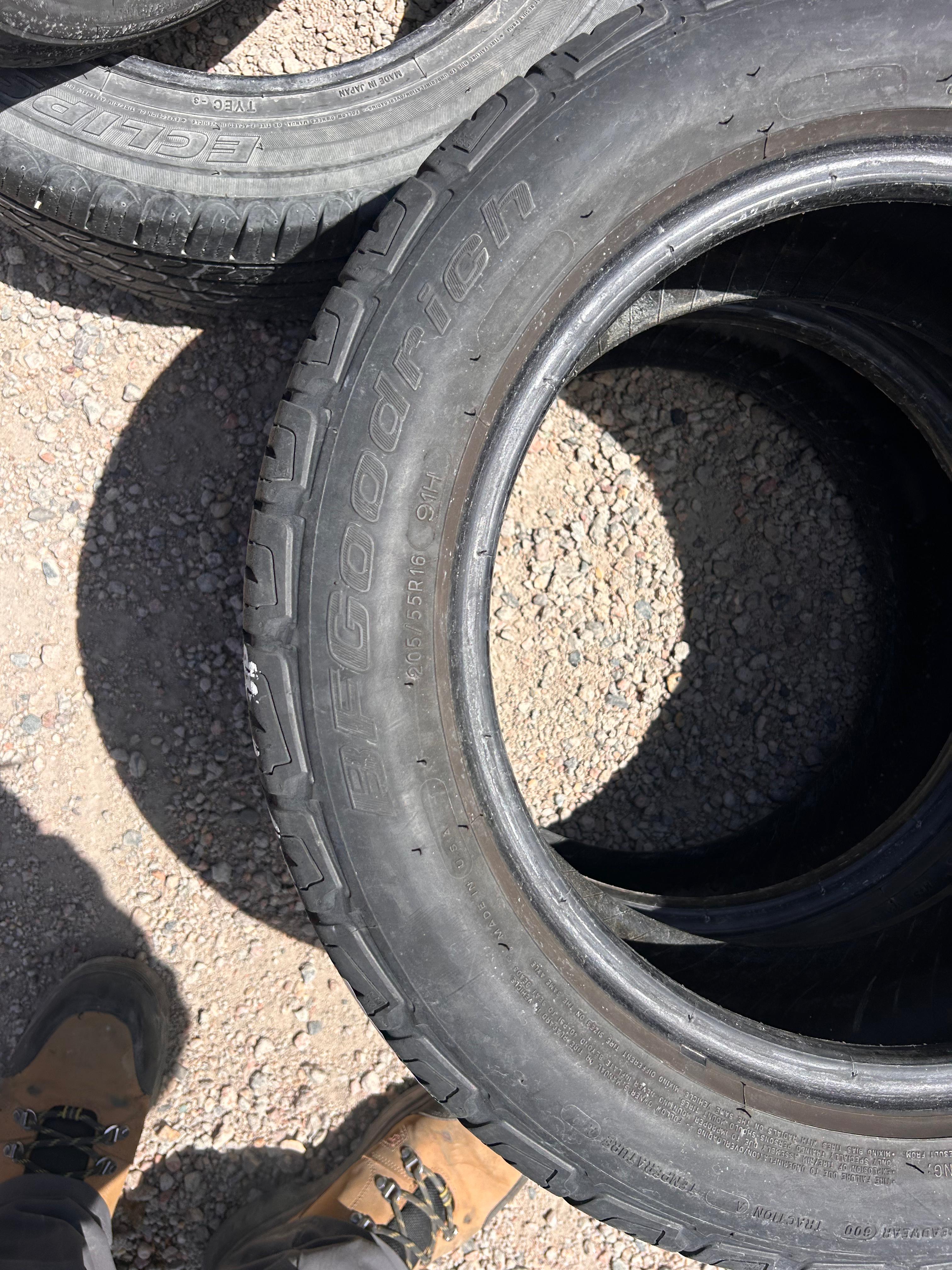 205/55R16 Pair (2 Used Tires) Bfgoodrich Advantage TA Sport