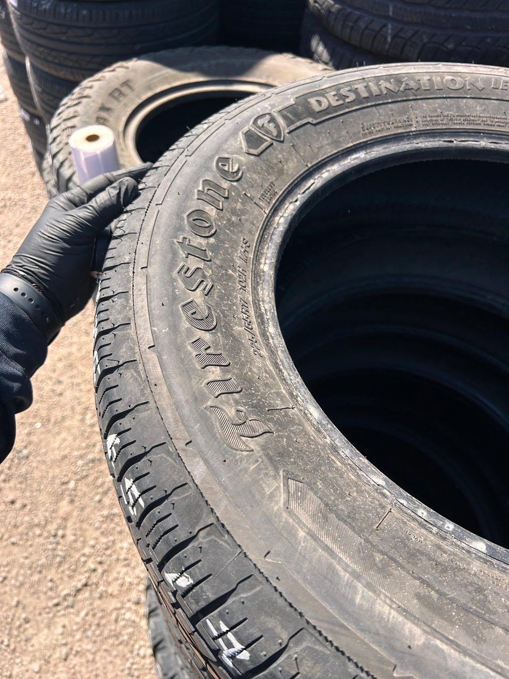 225/65R17 Set (4 Used Tires) Firestone Destination LE3