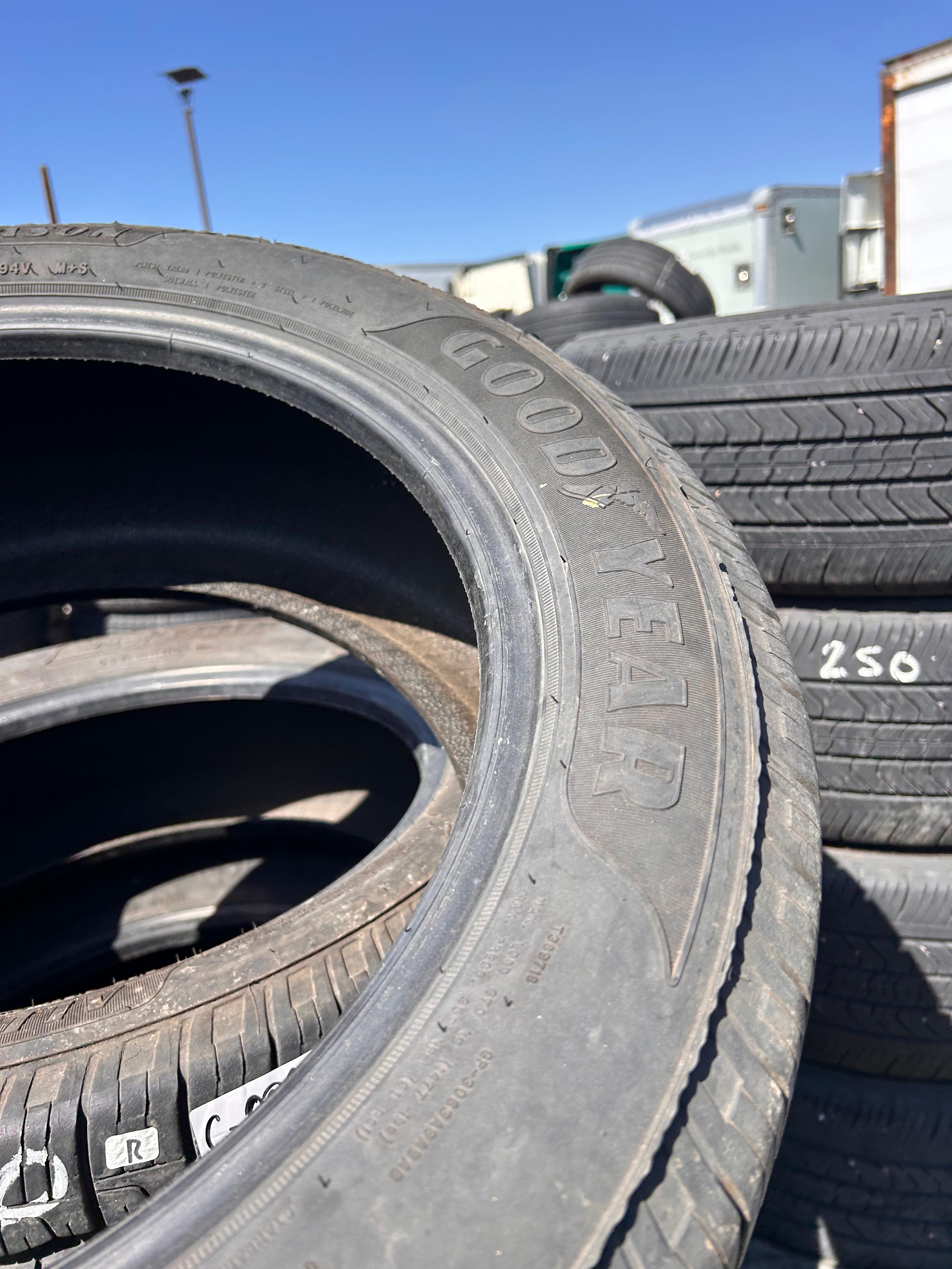 215/55R17 Pair (2 Used Tires) Goodyear Reliant