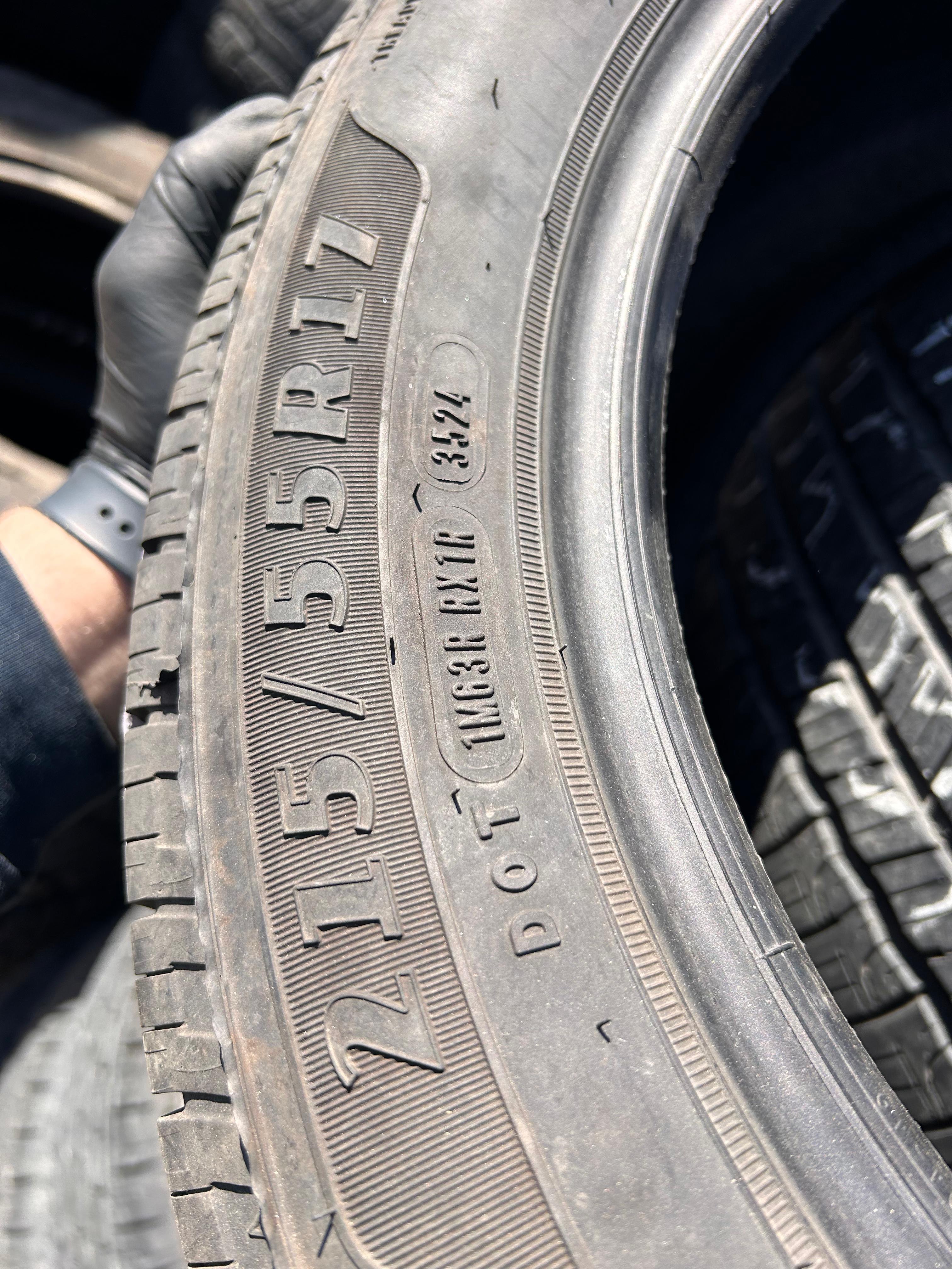 215/55R17 Pair (2 Used Tires) Goodyear Reliant