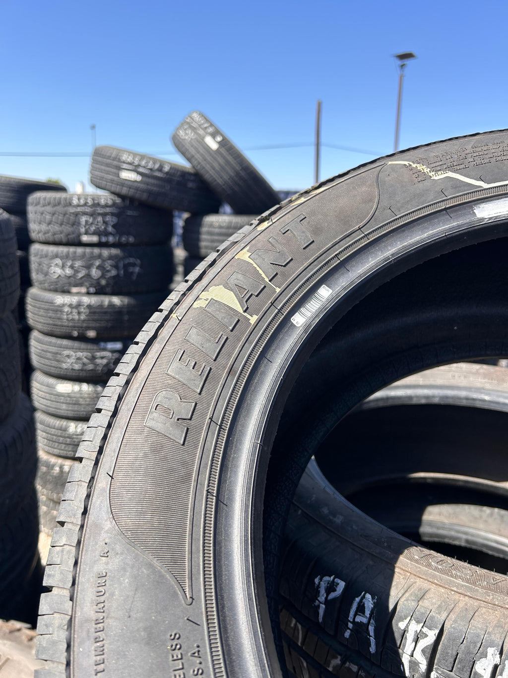 215/55R17 Pair (2 Used Tires) Goodyear Reliant