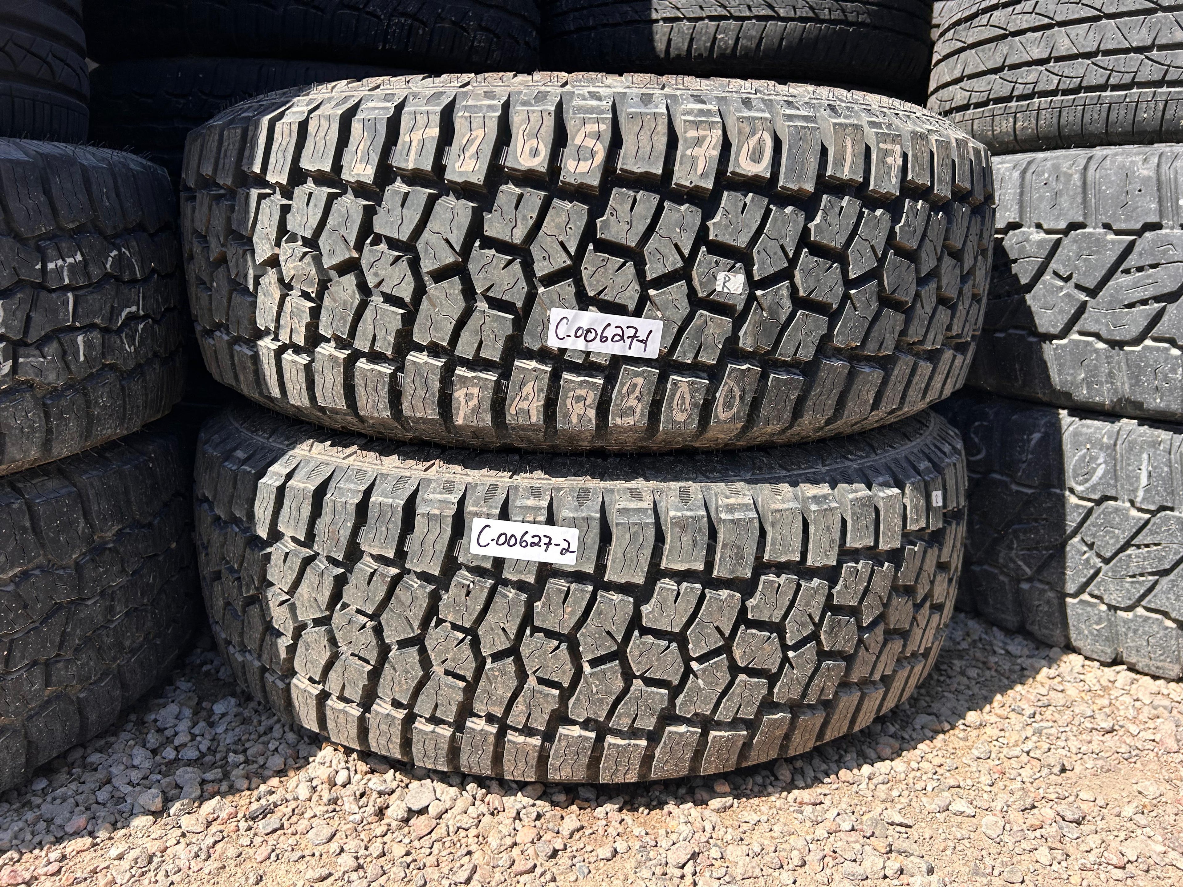 LT265/70R17 Pair (2 Used Tires) Advanta