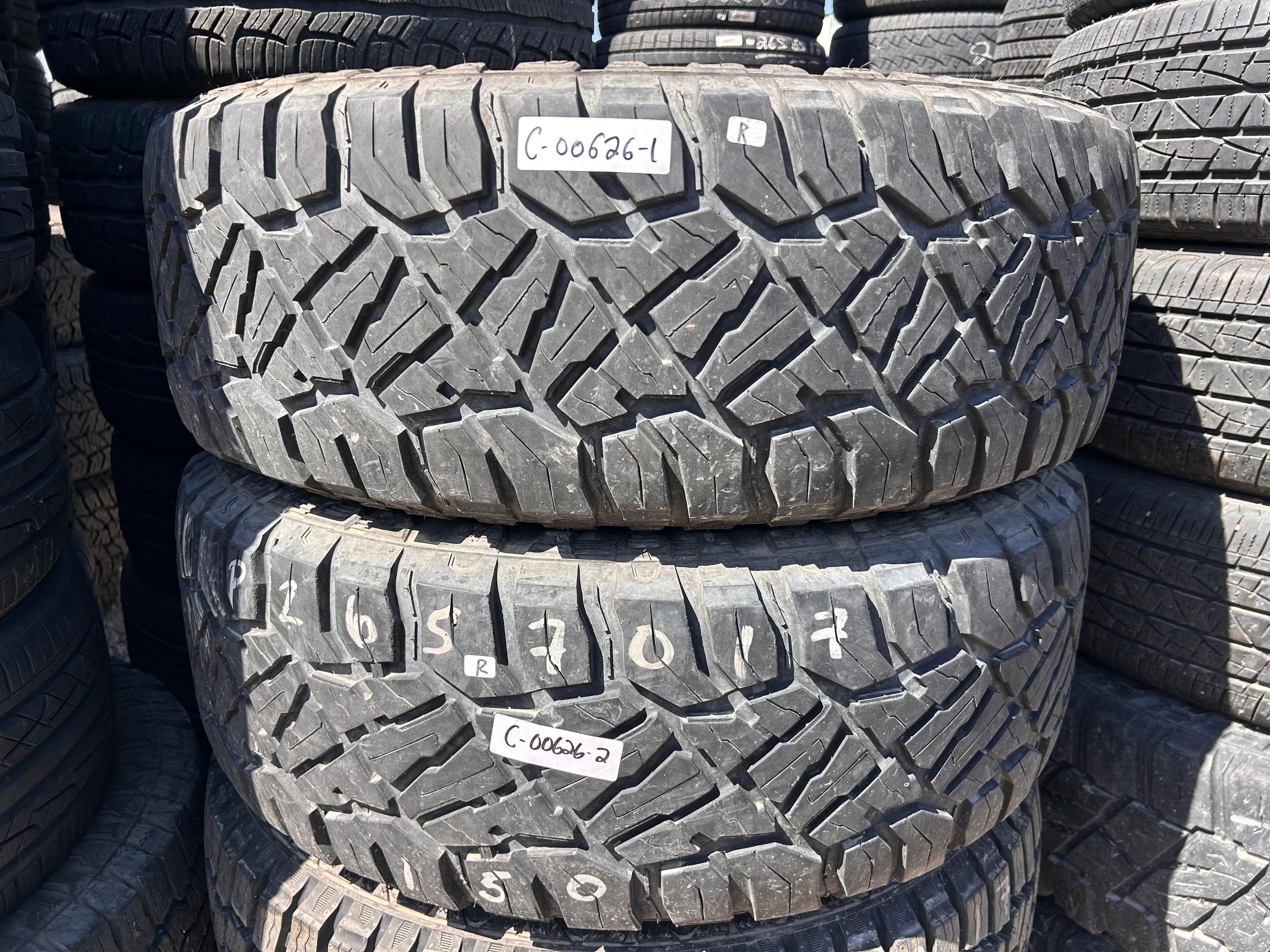 265/70R17  Pair (2 Used Tires) Sailun Terramax RT