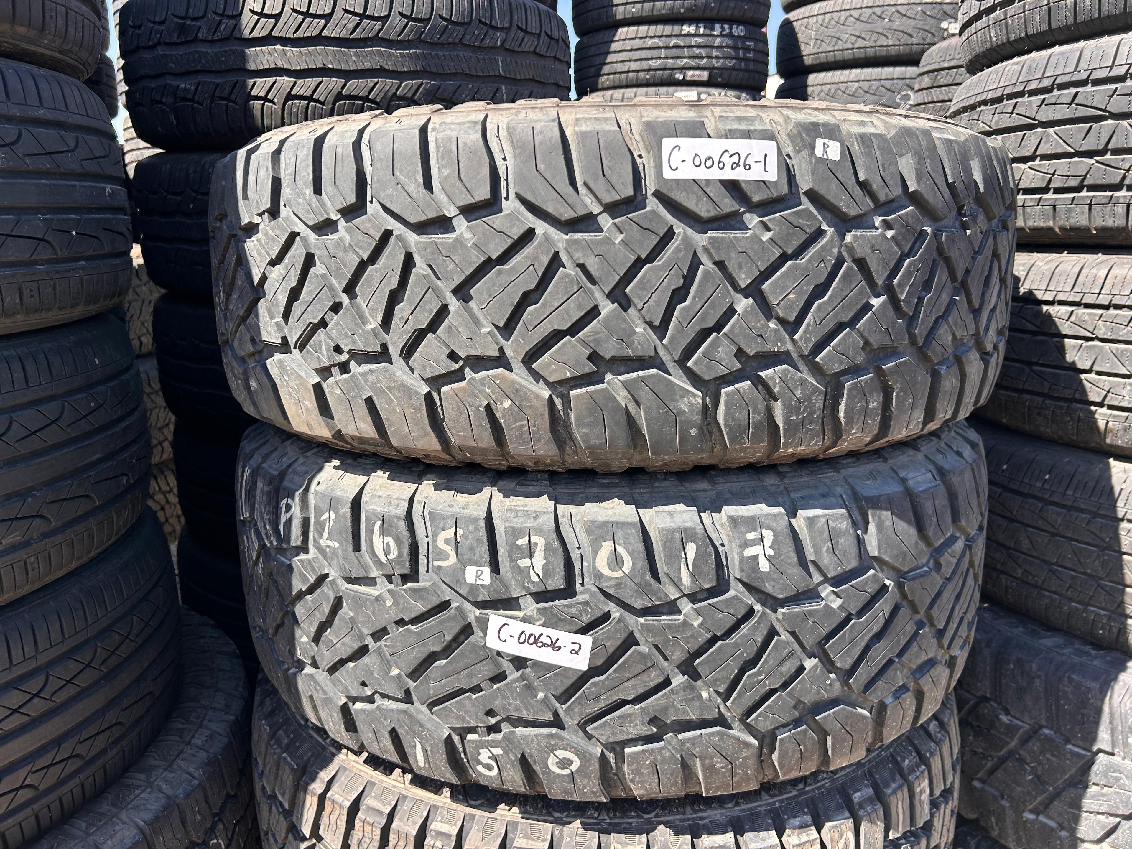 265/70R17  Pair (2 Used Tires) Sailun Terramax RT