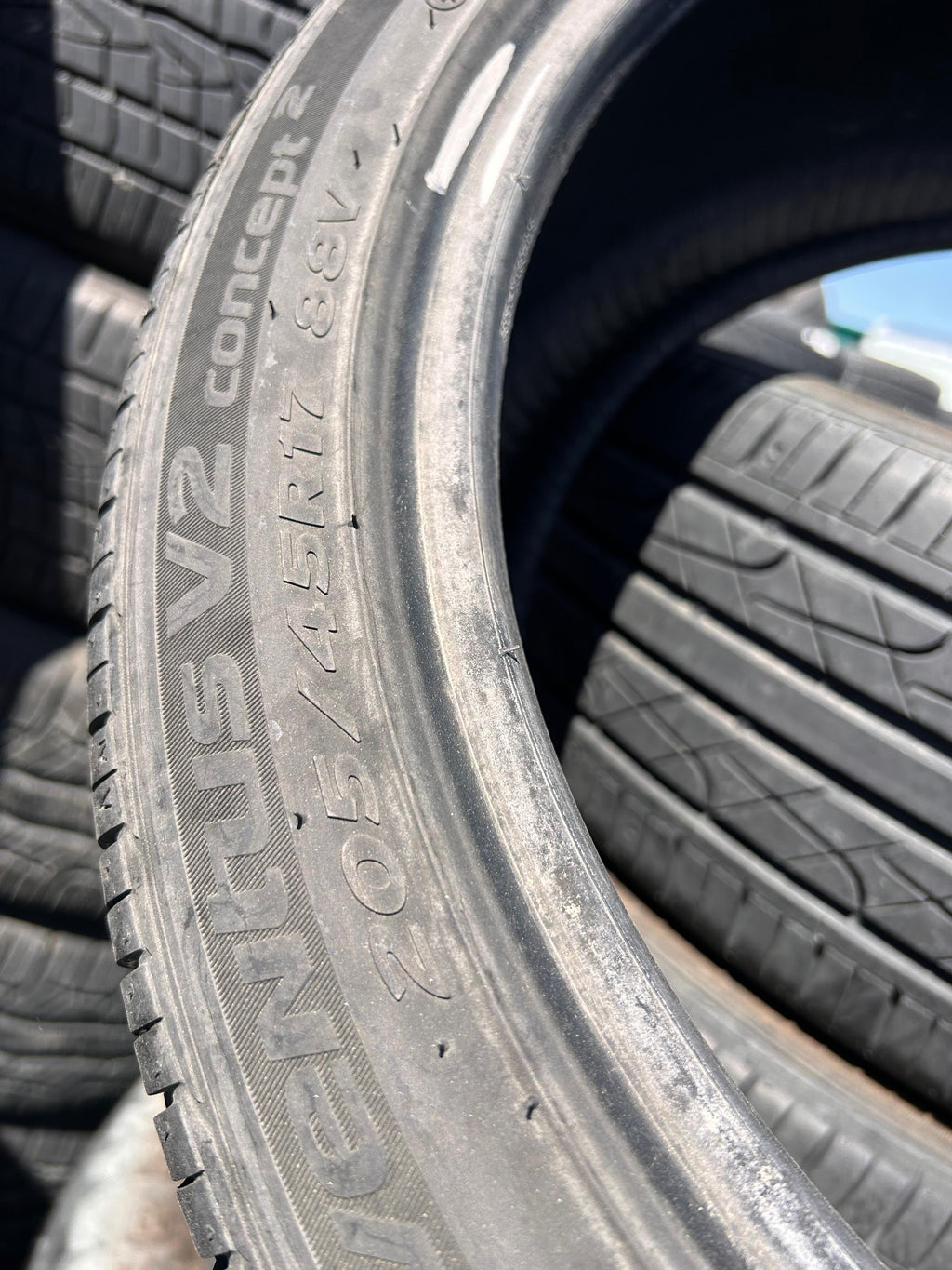 205/45R17 Set (4 Used Tires) Hankook Ventus2 Concept2