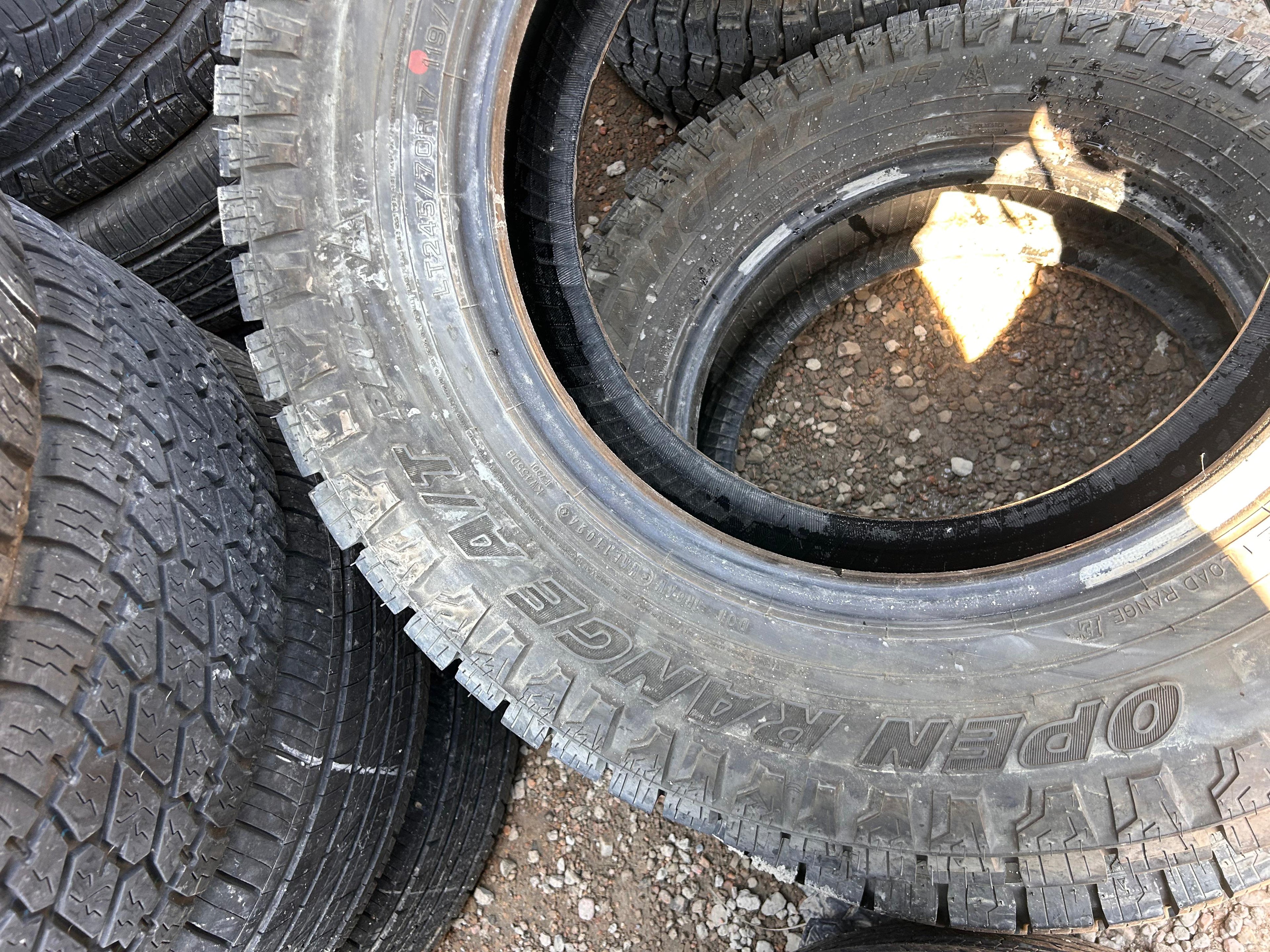 LT245/70R17 Pair (2 Used Tires) Mazama Open Range AT